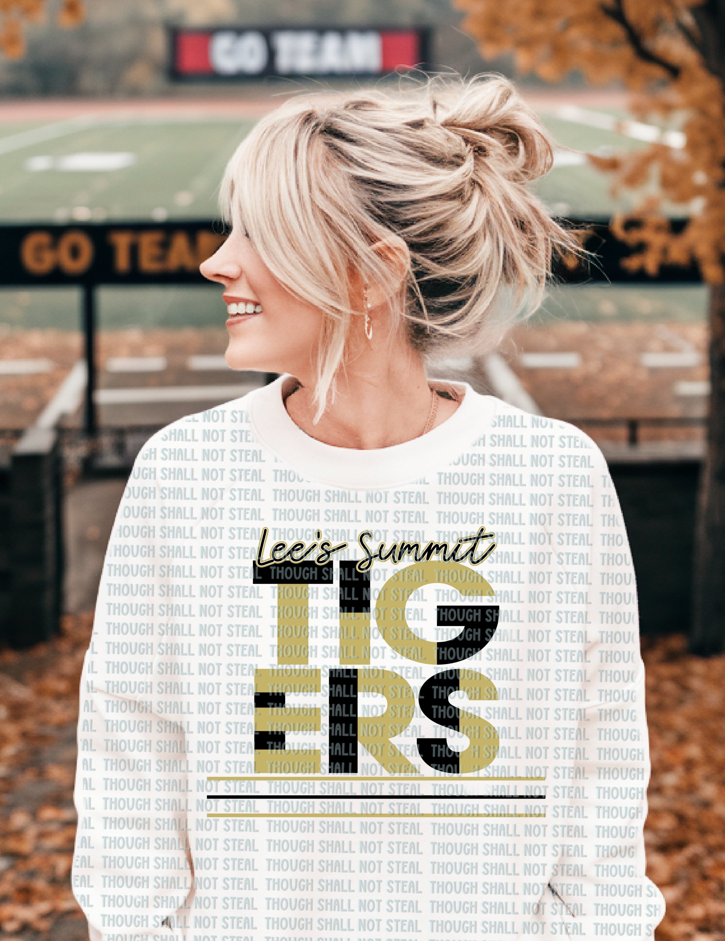 61-25 Lee_s Summit Tigers-2 tone Retro DTF TRANSFER ONLY
