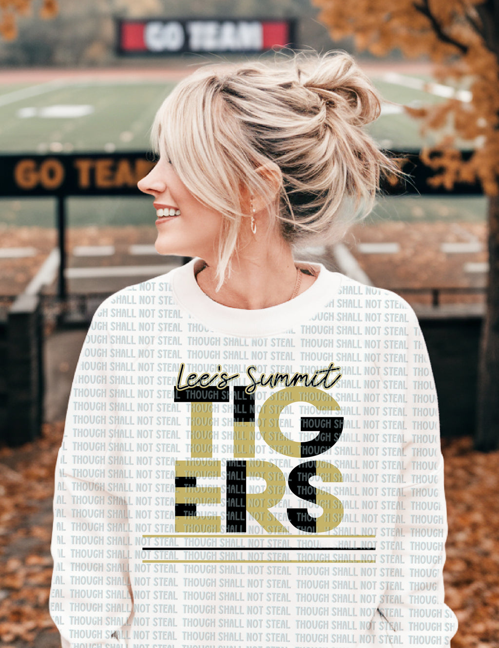 61-25 Lee_s Summit Tigers-2 tone Retro Completed Tee