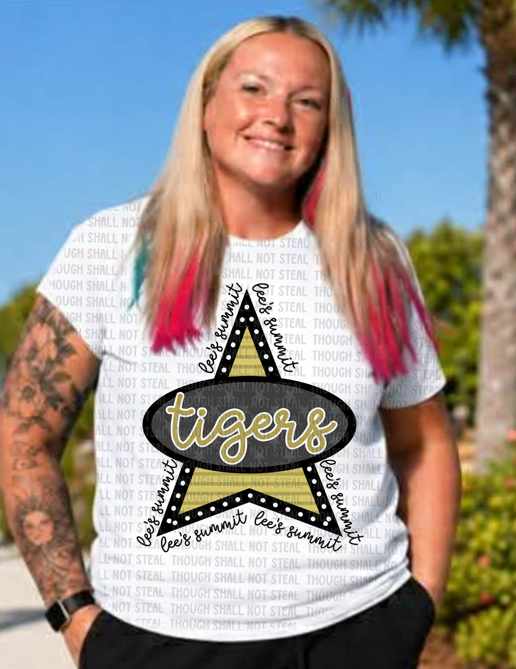 61-42 Tigers - Retro Triangle Logo Completed Tee
