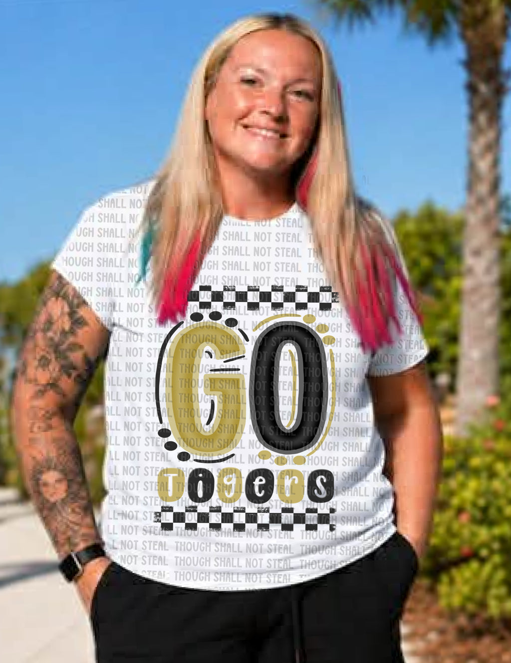 61-43 Go Tigers Completed Tee