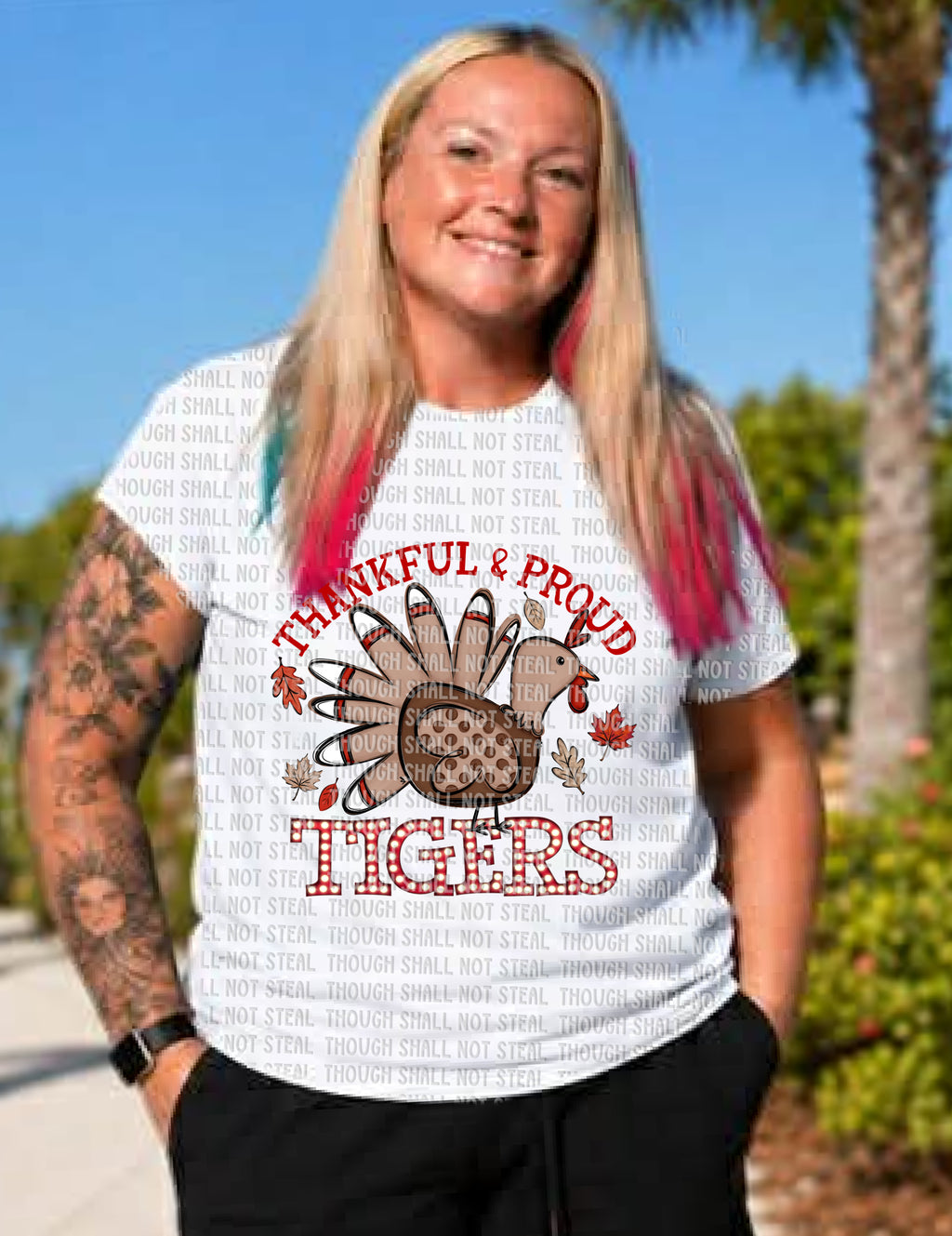 61-45 Tigers - Thankful & Proud Completed Tee
