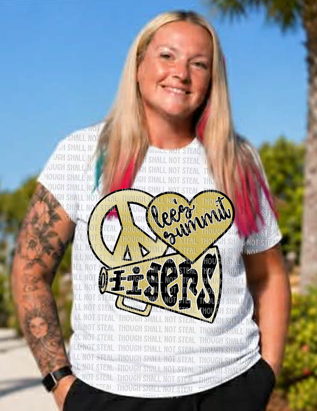 61-49 Peace and Love Lee_s Summit Tigers Completed Tee