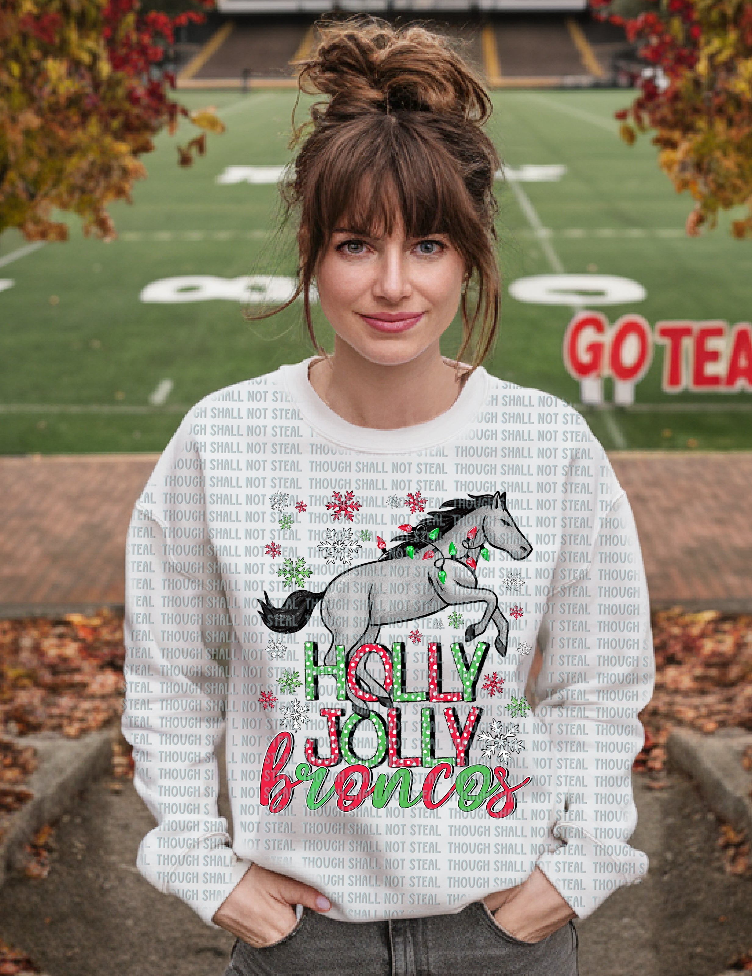 62-13 Holly Jolly Broncos tee