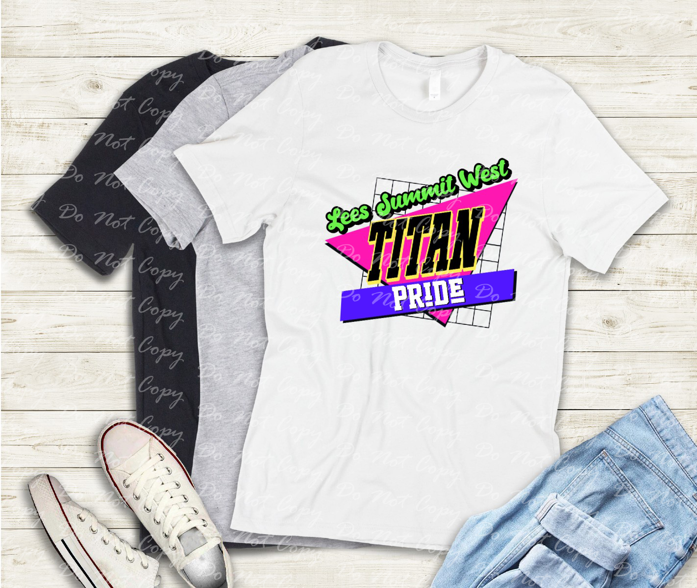 63-01 Lees summit West Titan pride retro DTF TRANSFER ONLY