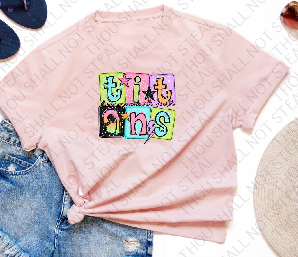 63-10 Lee's Summit West Titans Block Words tee