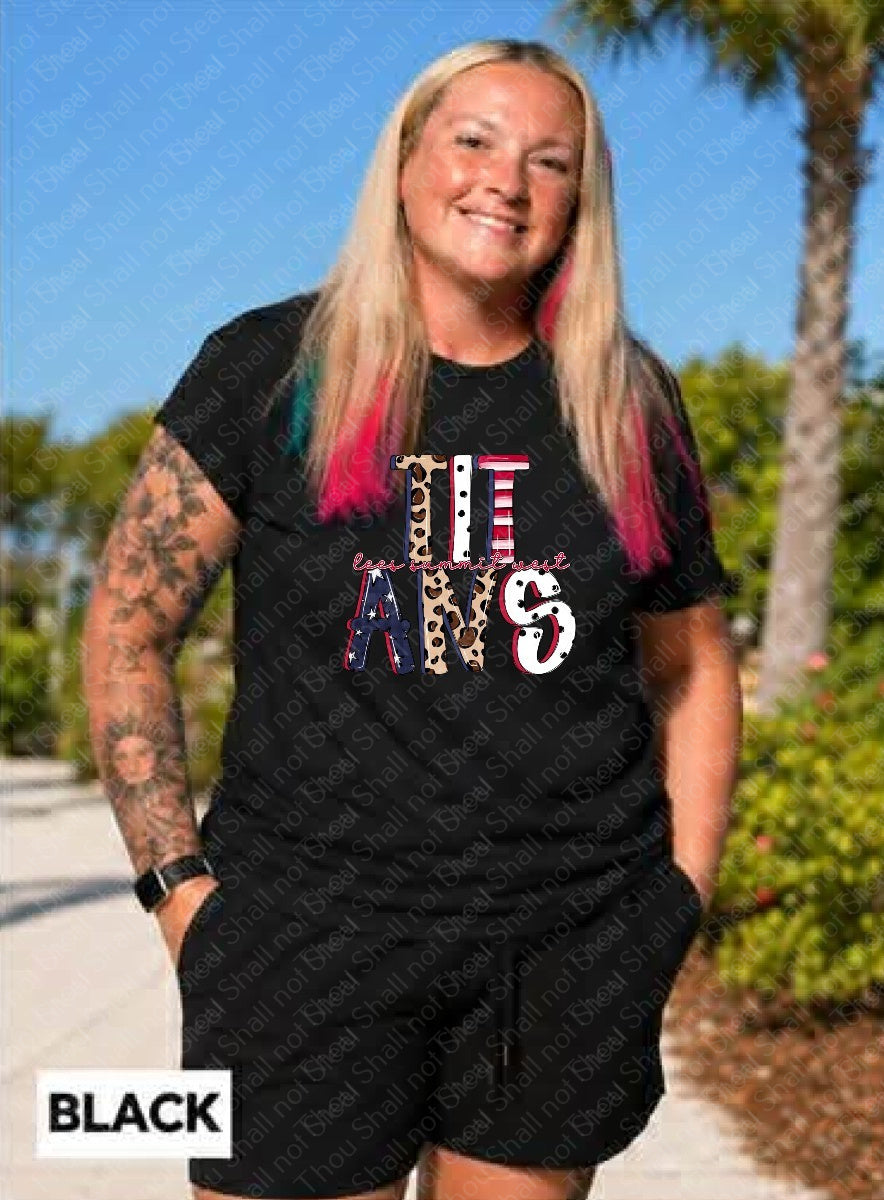 63-37 Titans Stars Stripes Cheetah Print Completed Tee