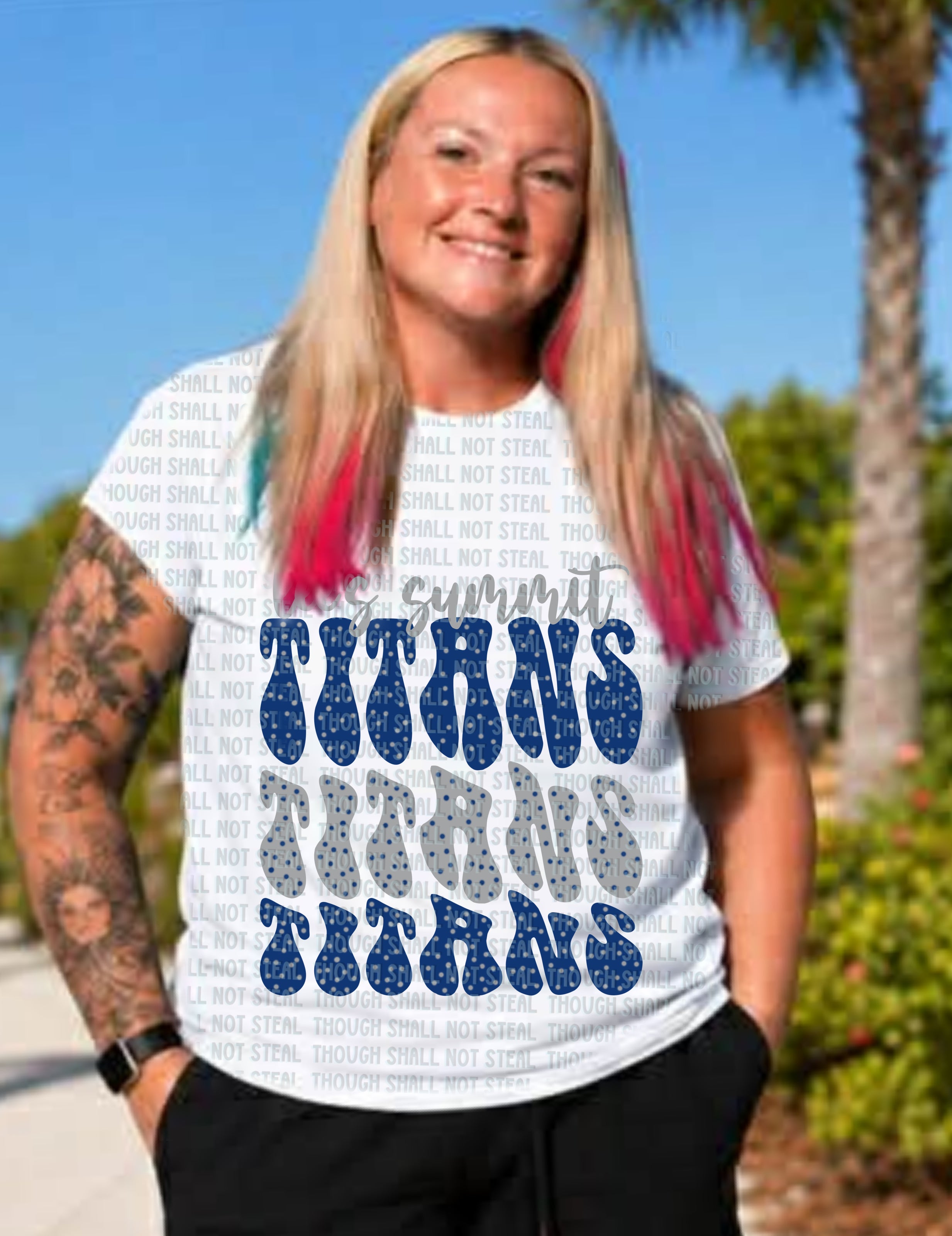 63-39 Lee_s Summit Titans - wavy text DTF TRANSFER ONLY