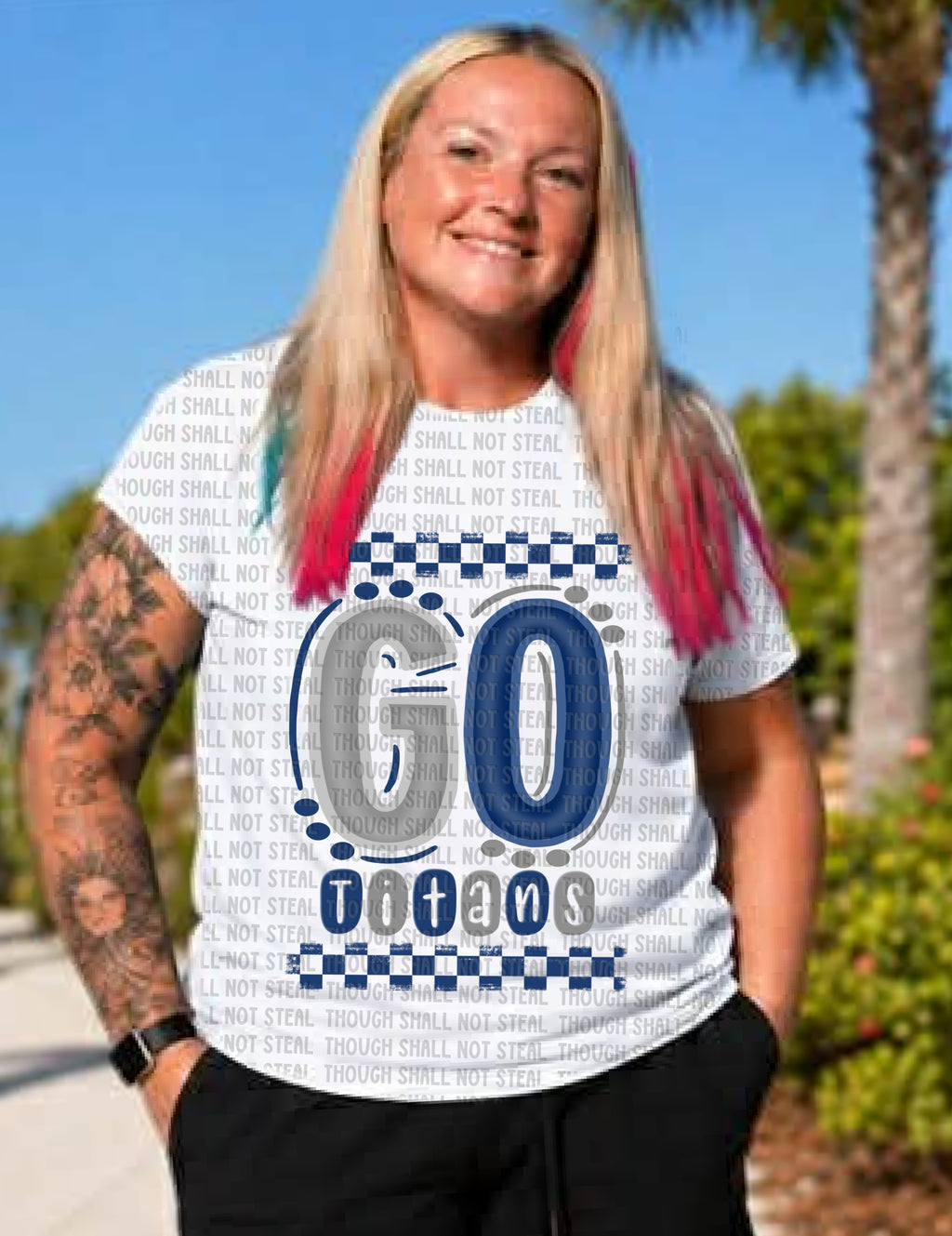 63-43 Go Titans Completed Tee