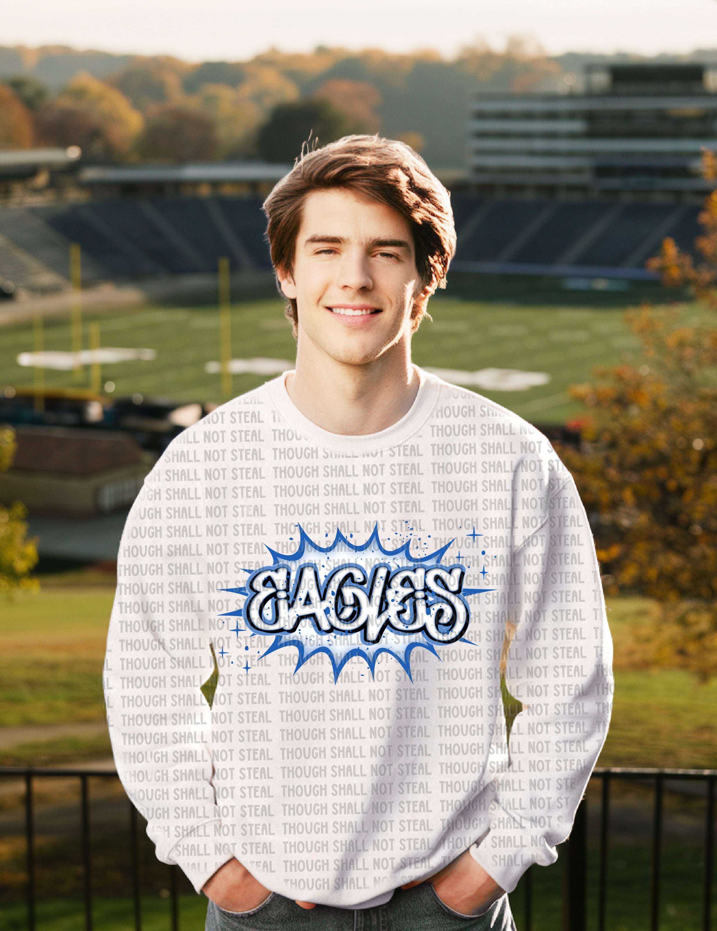 64-09 Graffiti Burst - Eagles tee
