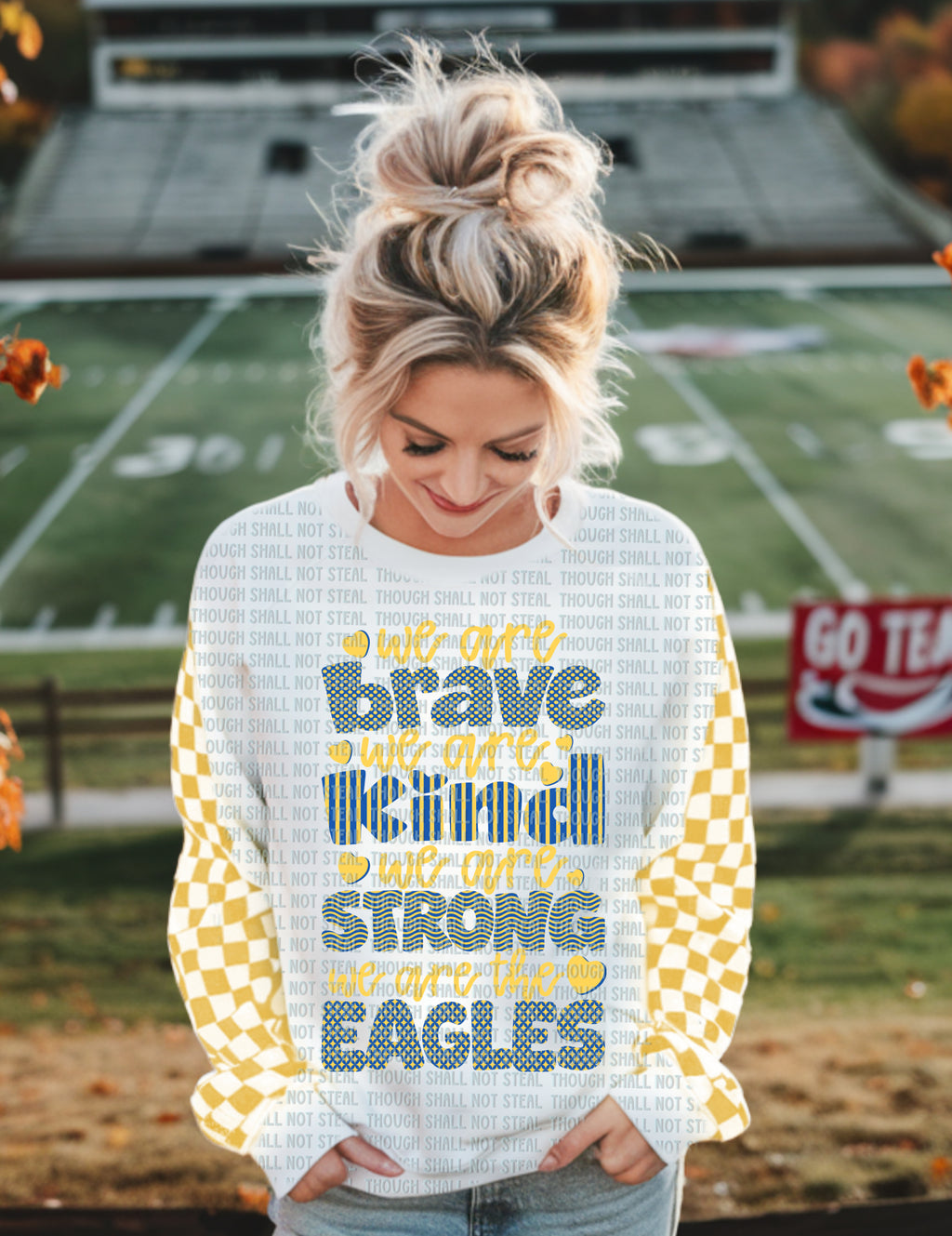 64-24 Brave Kind Strong Eagles Completed Tee