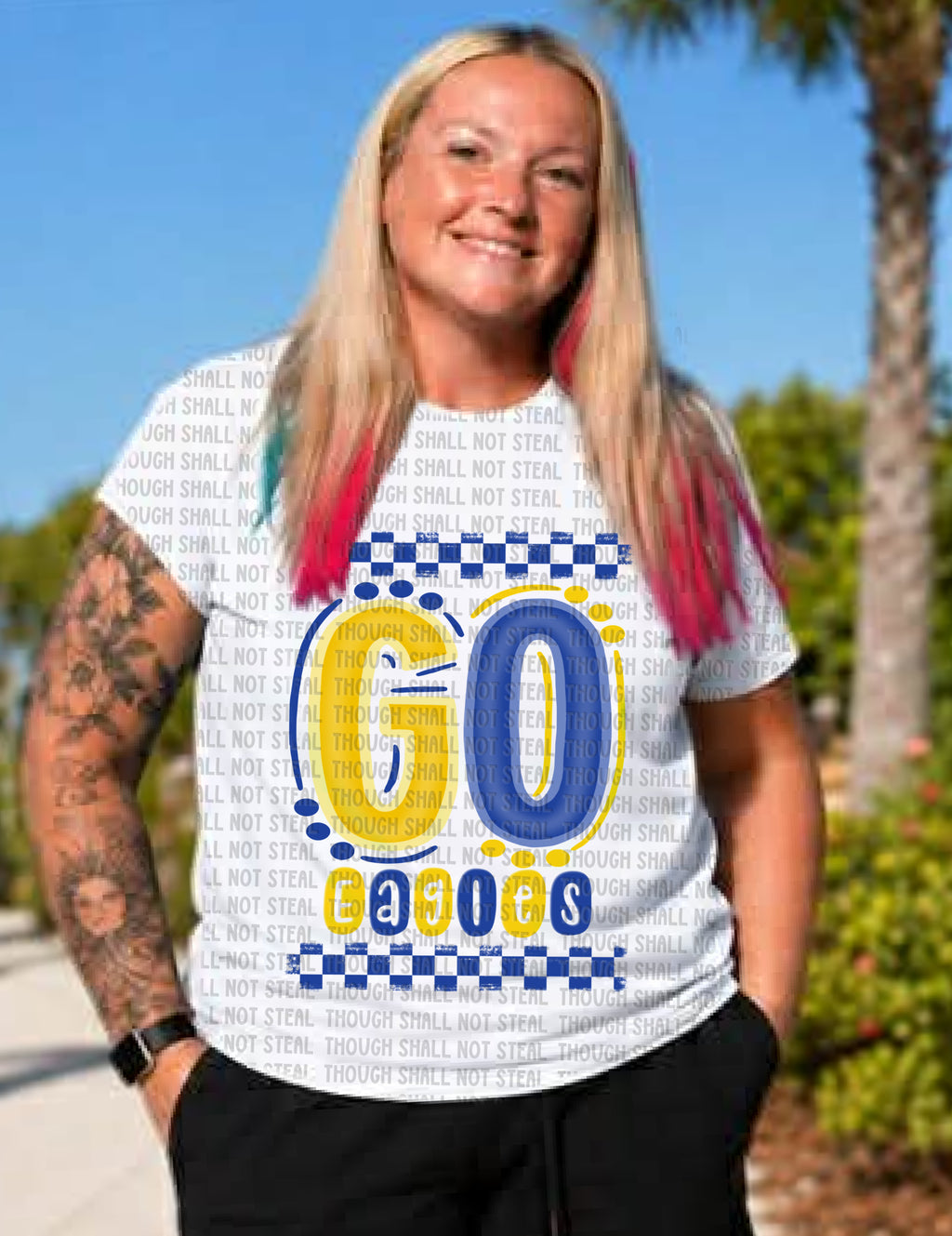 64-35 Go Eagles Completed Tee