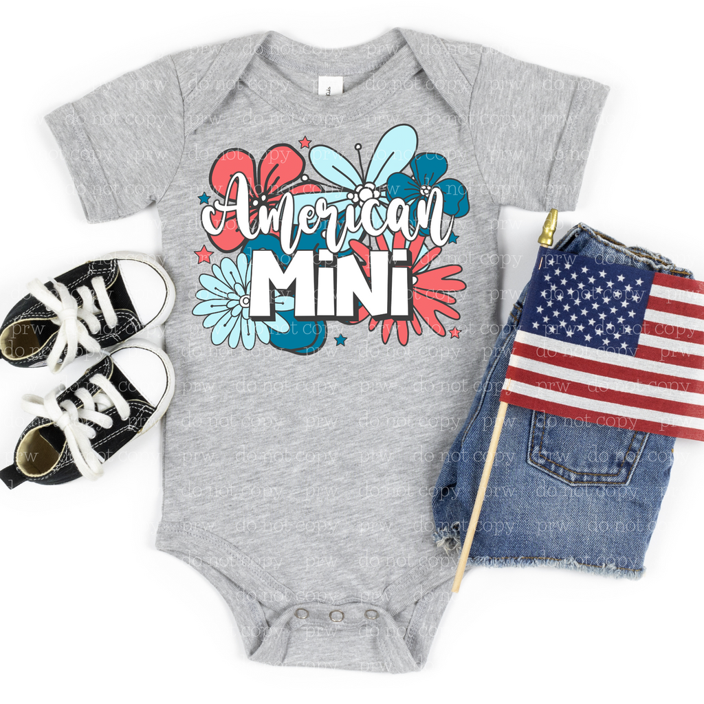 07-29 American Mini Floral DTF Transfer ONLY