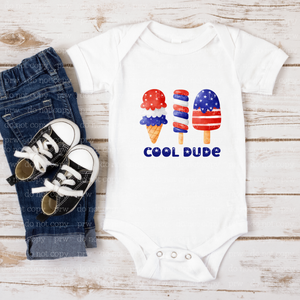 07-37 Cool Dude Patriotic Ice Cream DTF Transfer ONLY