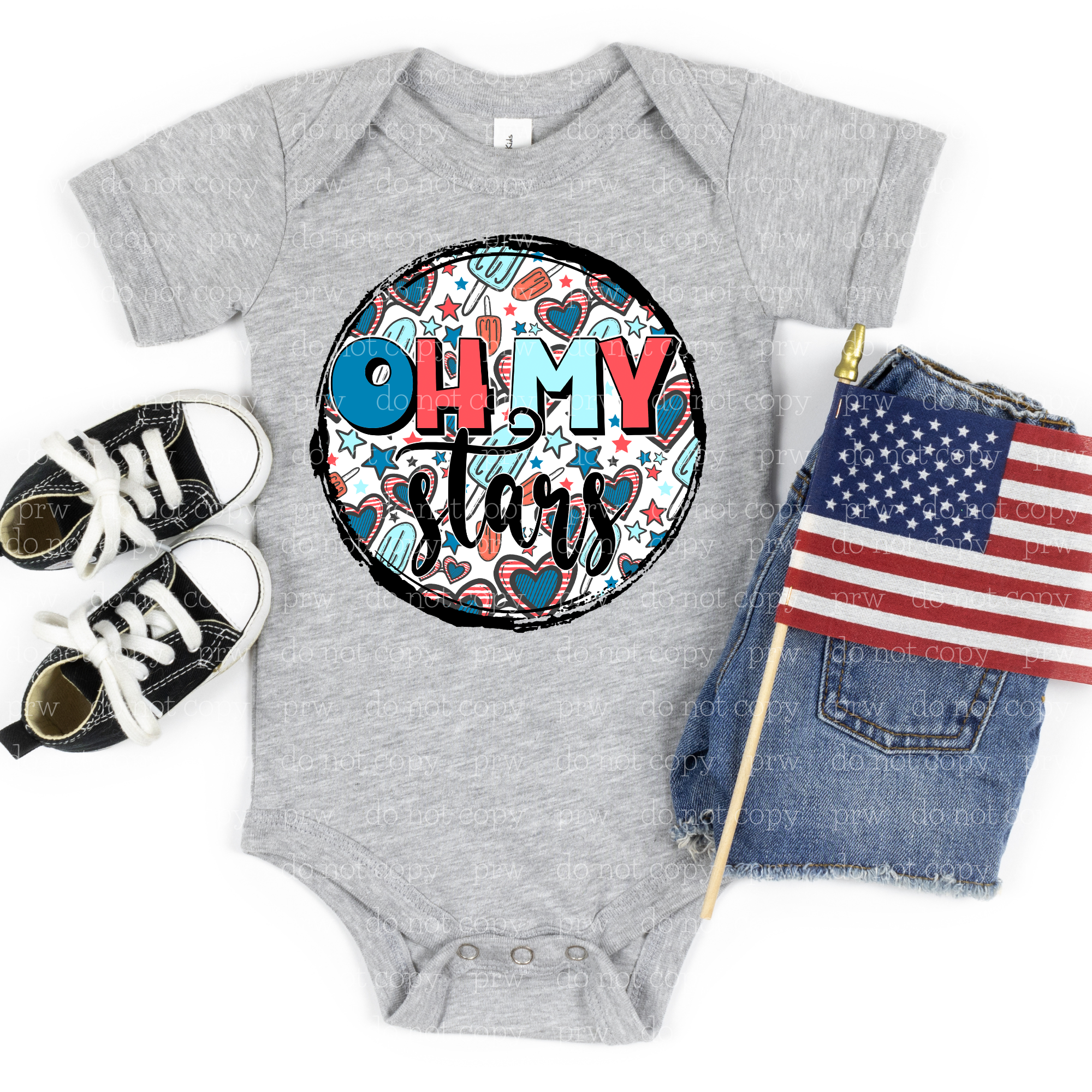 07-57 Oh My Stars DTF Transfer ONLY