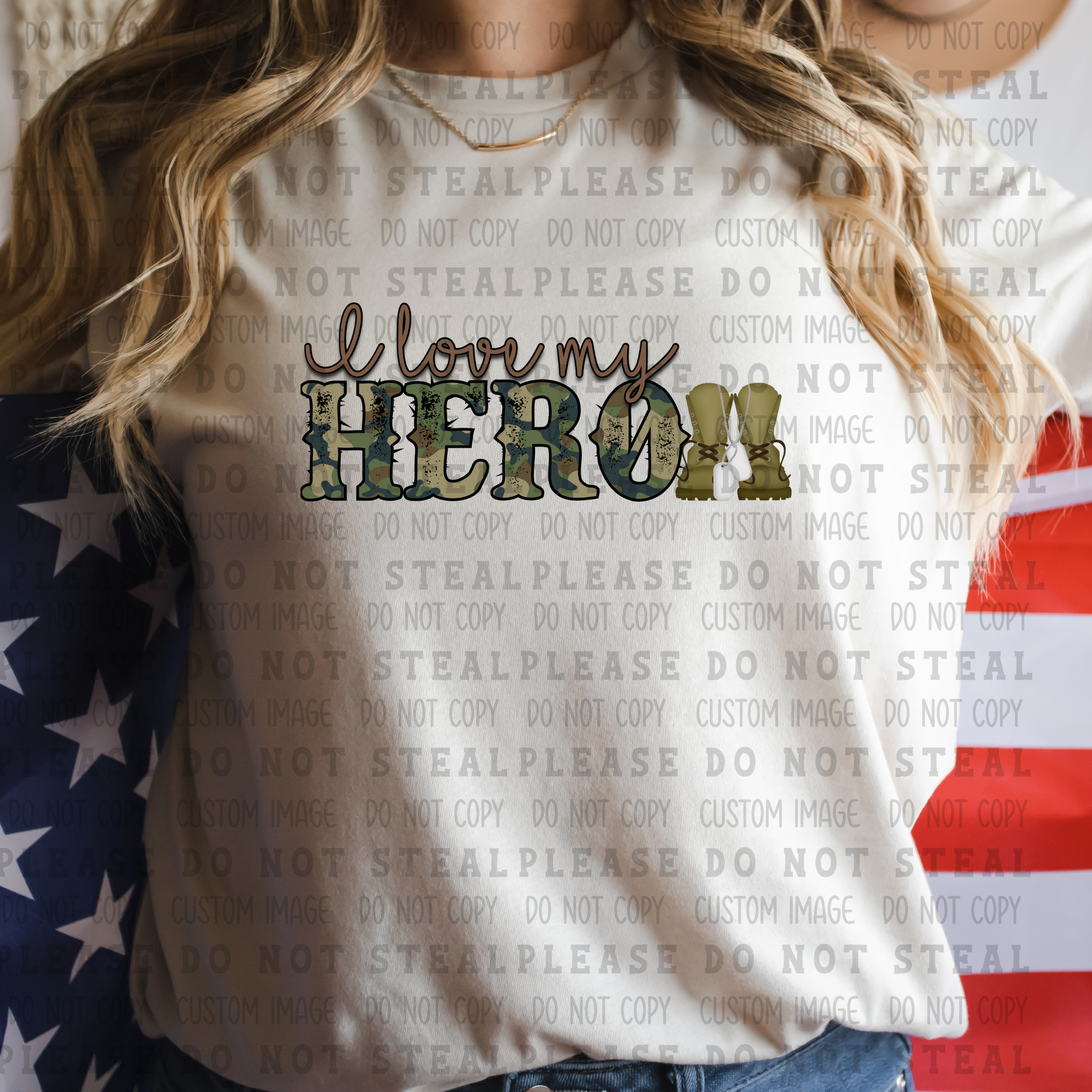 7-64 I love my hero DTF TRANSFER ONLY