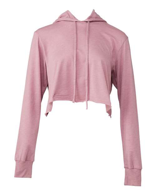 Women’s Triblend Crop Long Sleeve Hoodie Tee