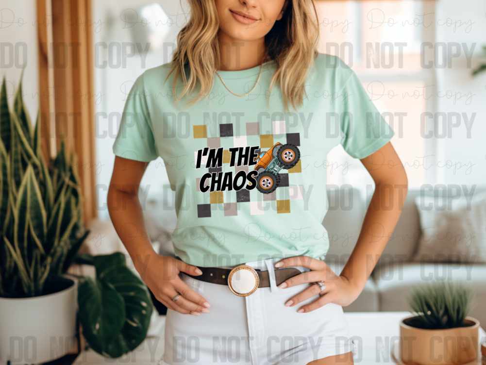 C-22 I'm The Chaos Grayscale DTF Transfer ONLY