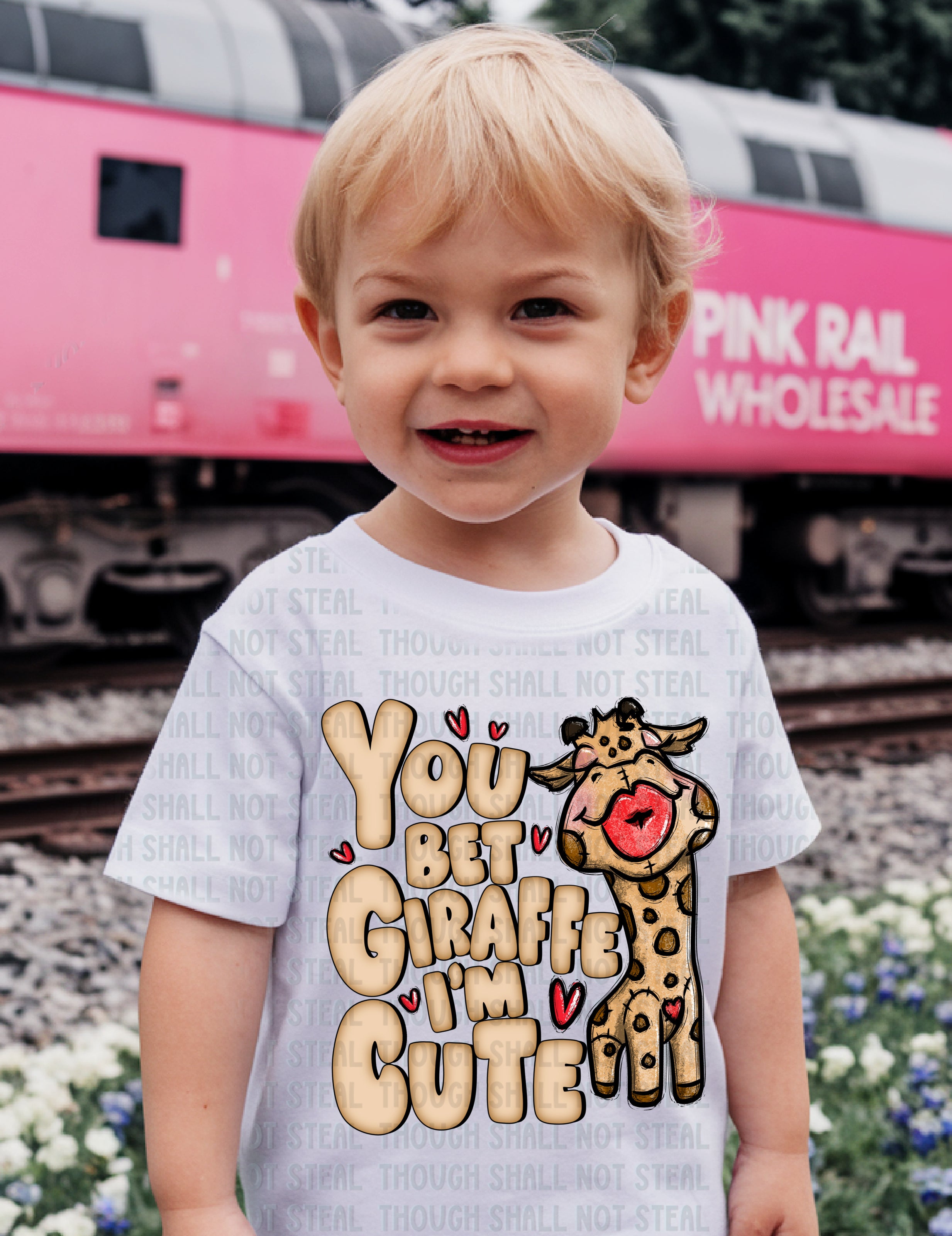 C-27 You bet Giraffe I_m Cute Completed Tee