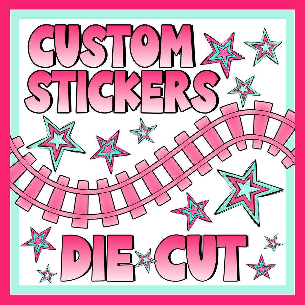 Custom Eco Solvent Sticker Die Cut (Choose Size use our builder)