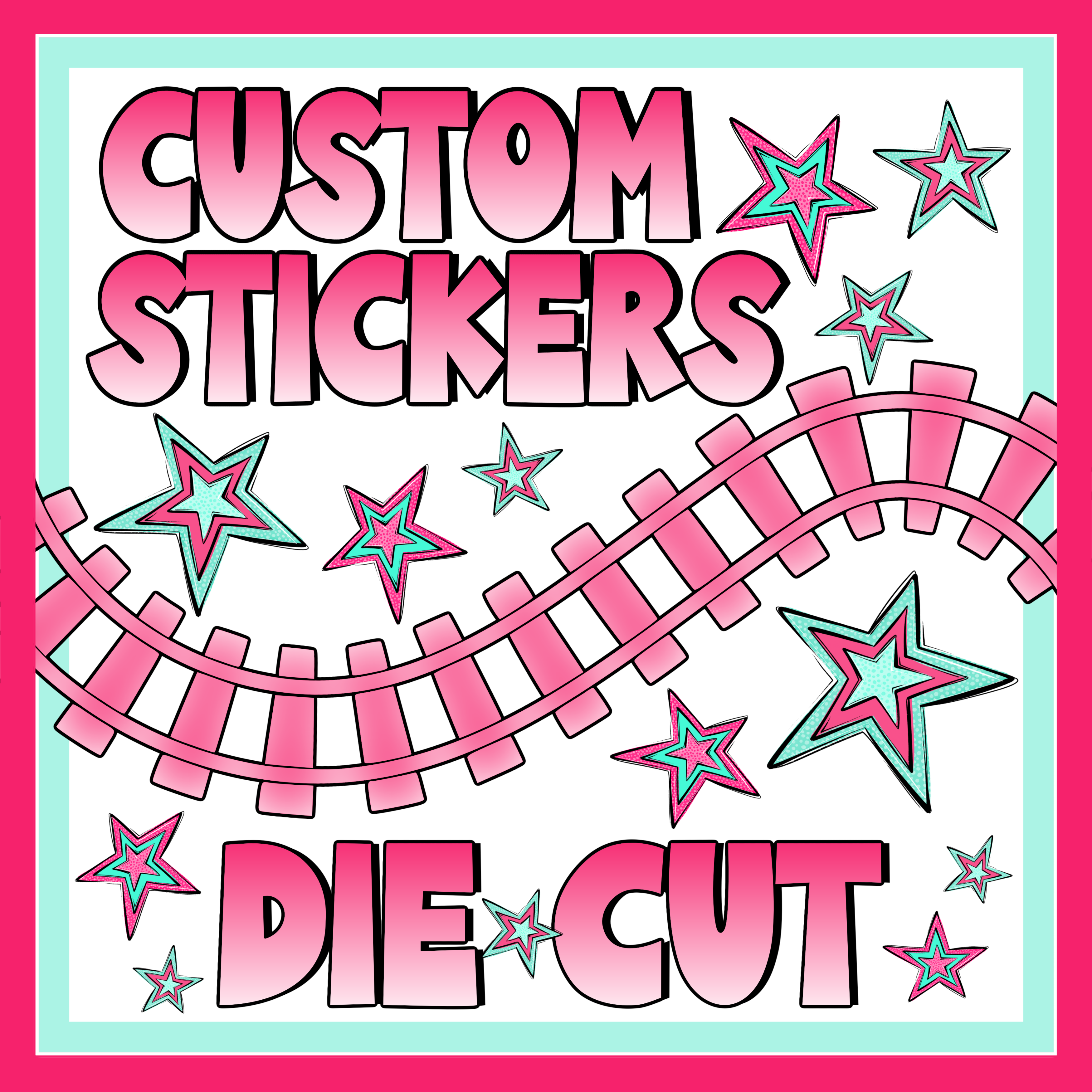 Custom Eco Solvent Sticker Die Cut (Choose Size)