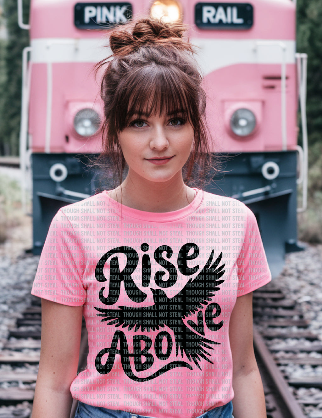 D-100 A Black - Rise Above Completed Tee