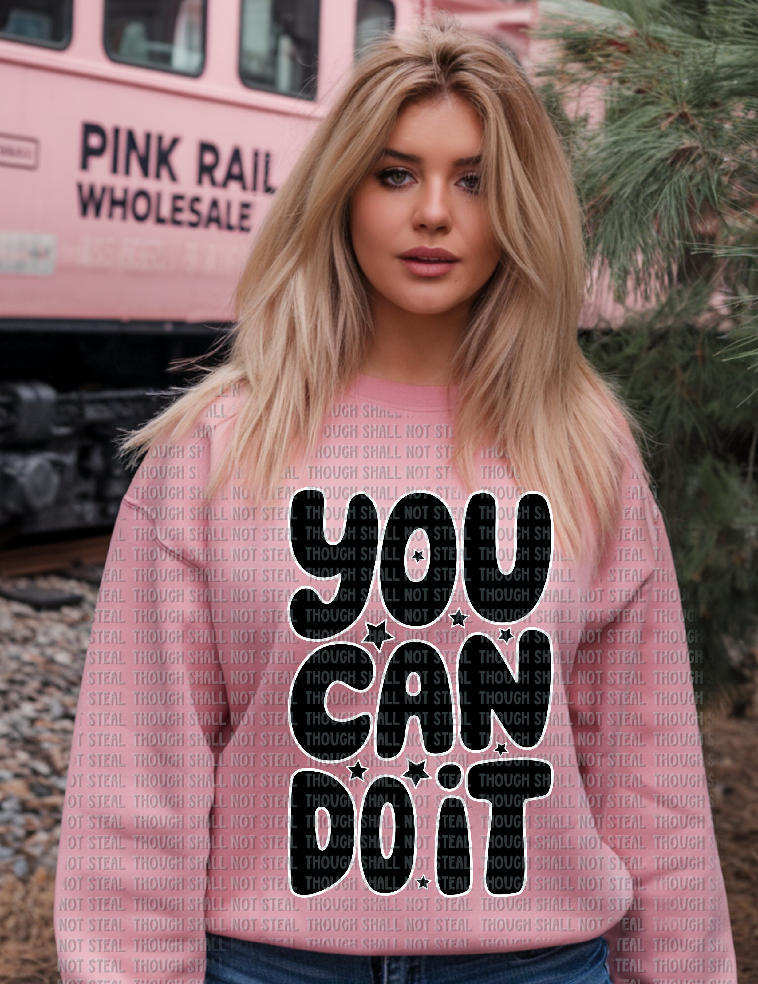 D-103 A Black - You Can Do It Completed Tee