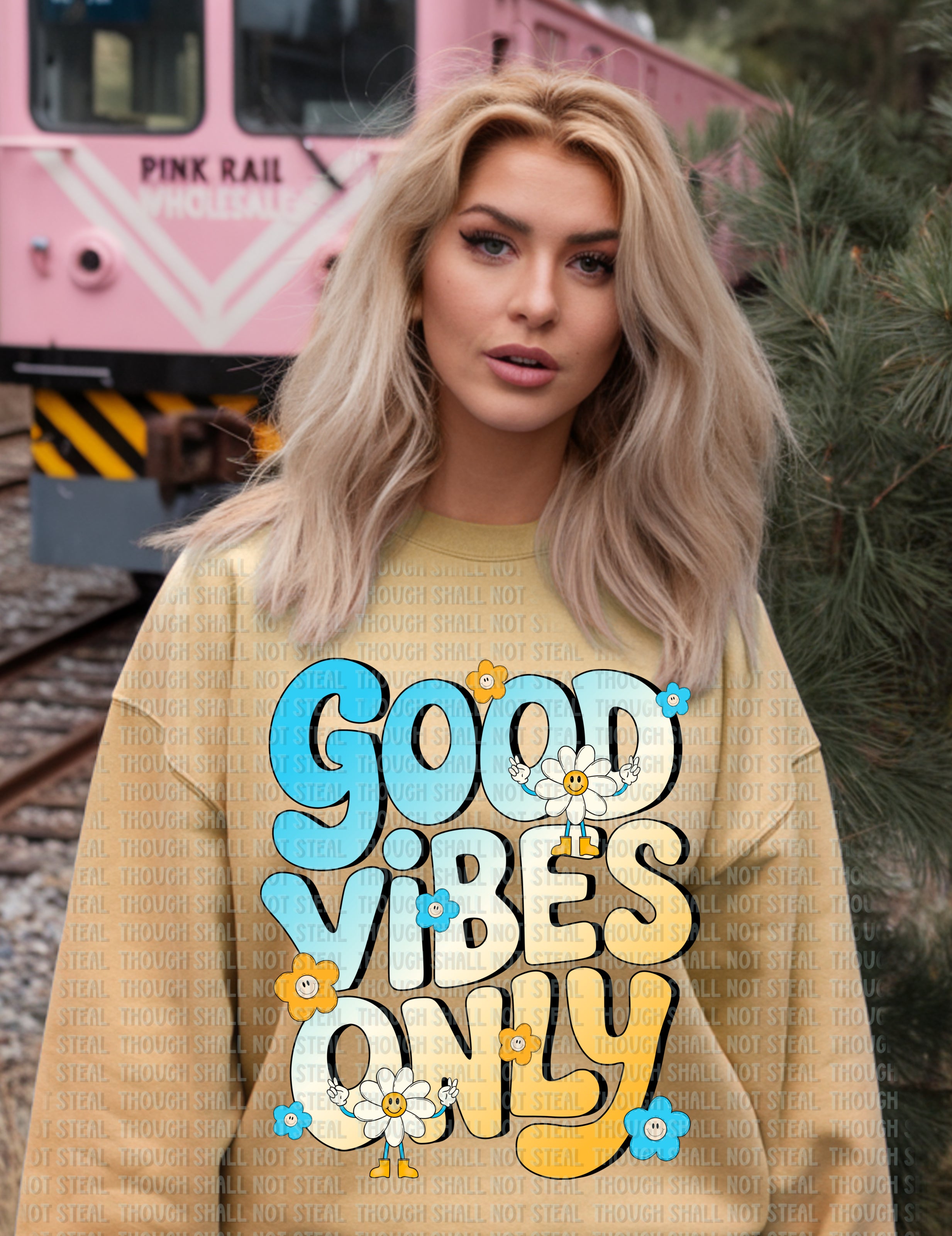 D-106 Good Vibes Only Completed Tee
