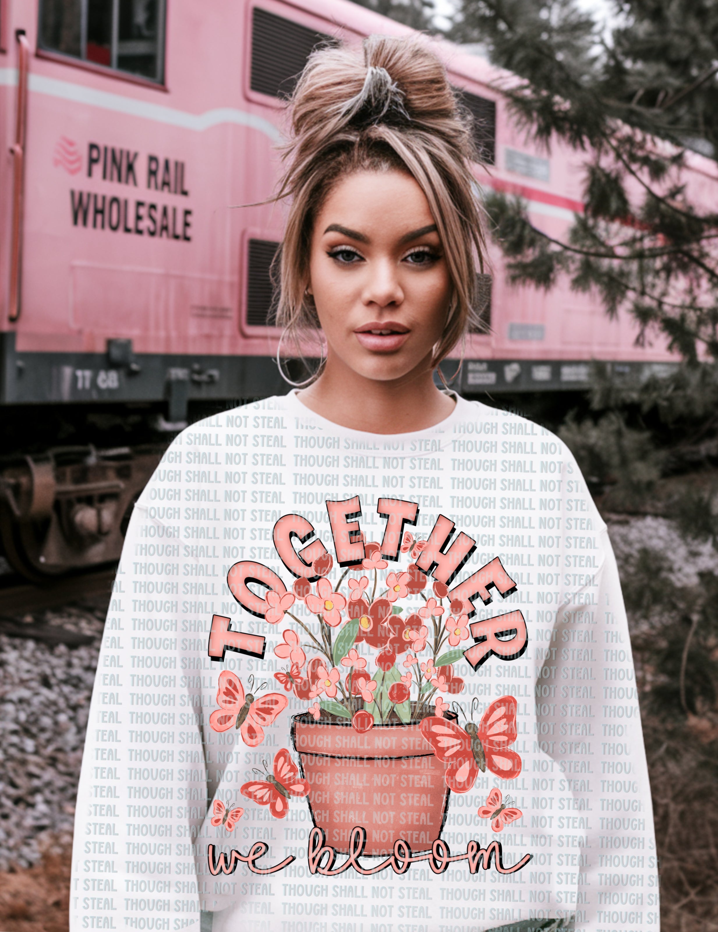 D-114 Together We bloom DTF TRANSFER ONLY