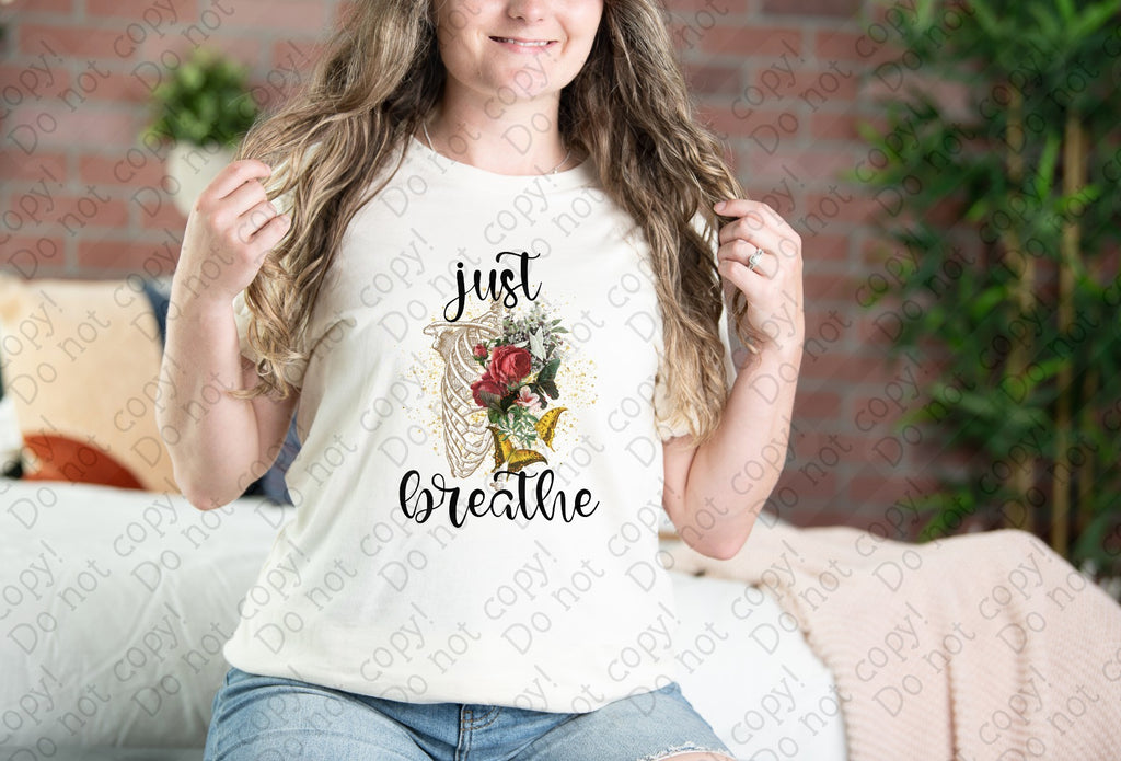 D-129 Just Breathe Completed Tee
