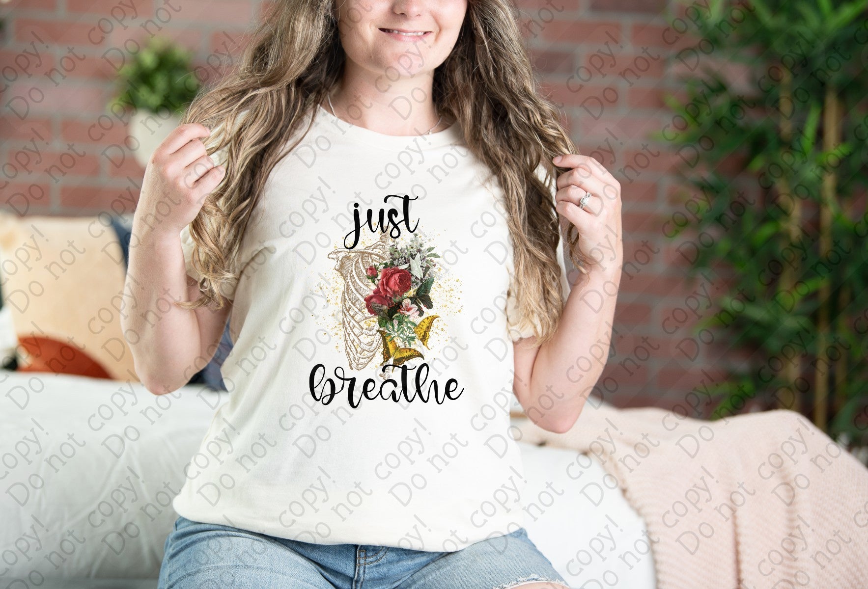 D-129 Just Breathe Completed Tee