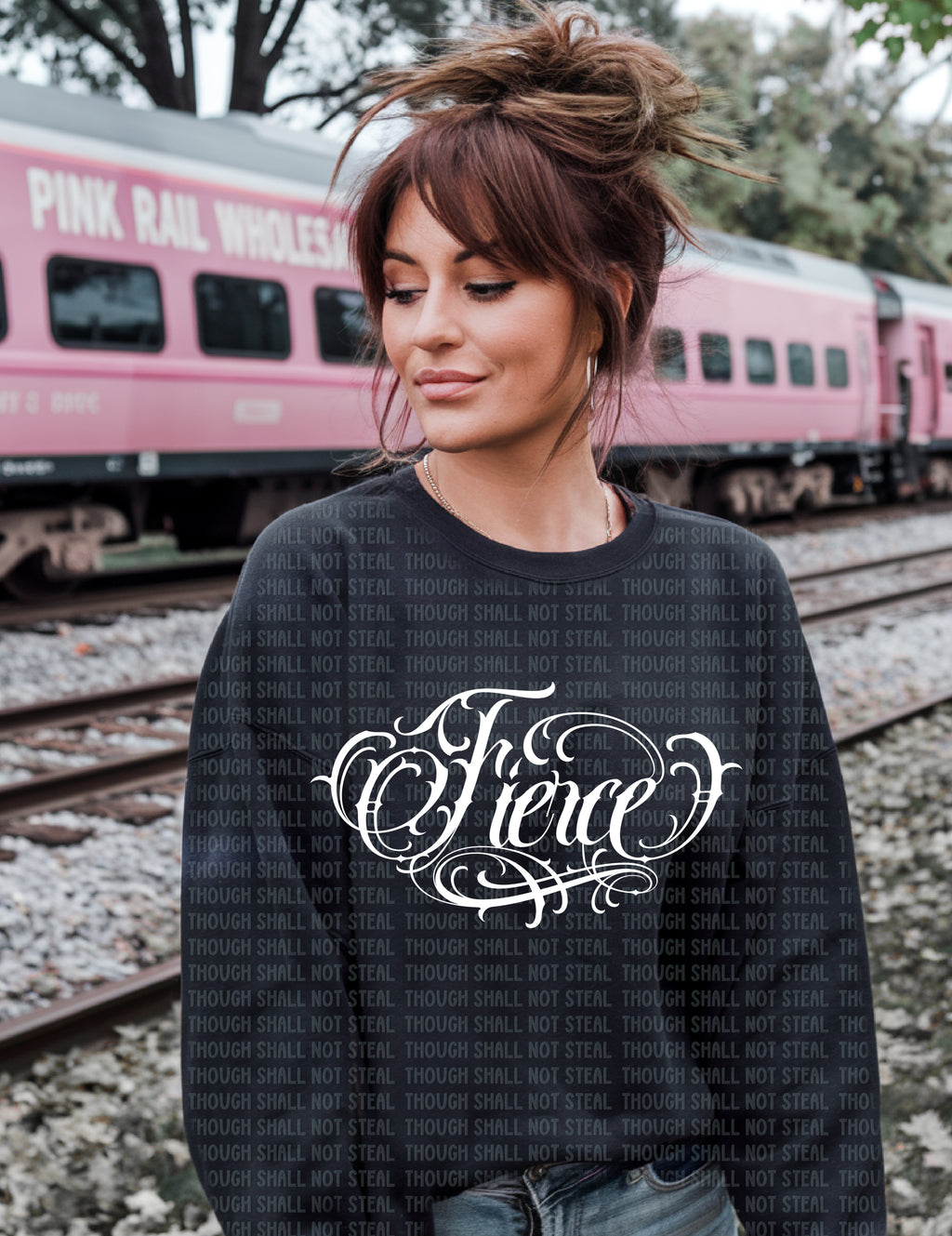 D-152 Fierce Swirly Script Completed Tee