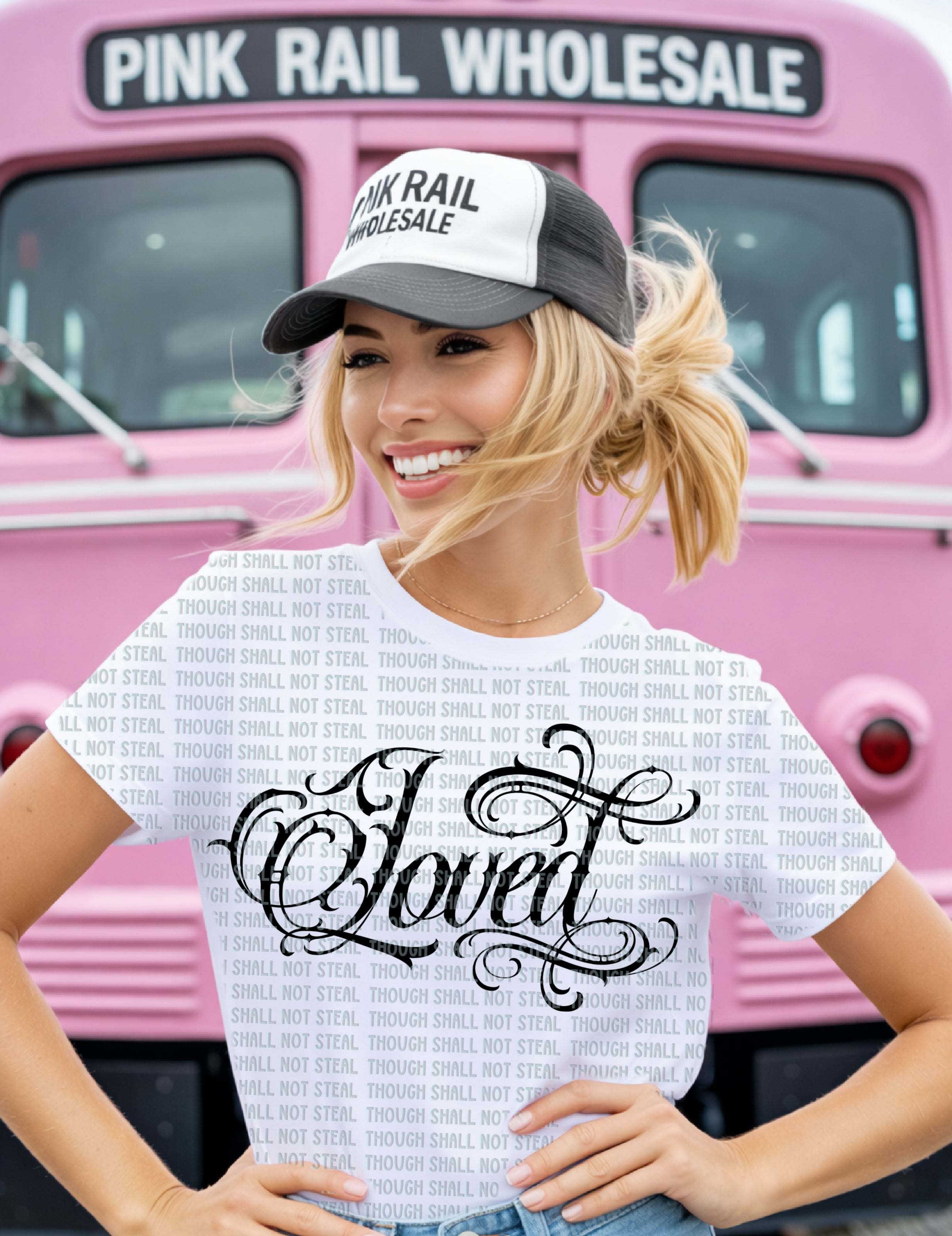 D-154 Loved Swirly Script Completed Tee