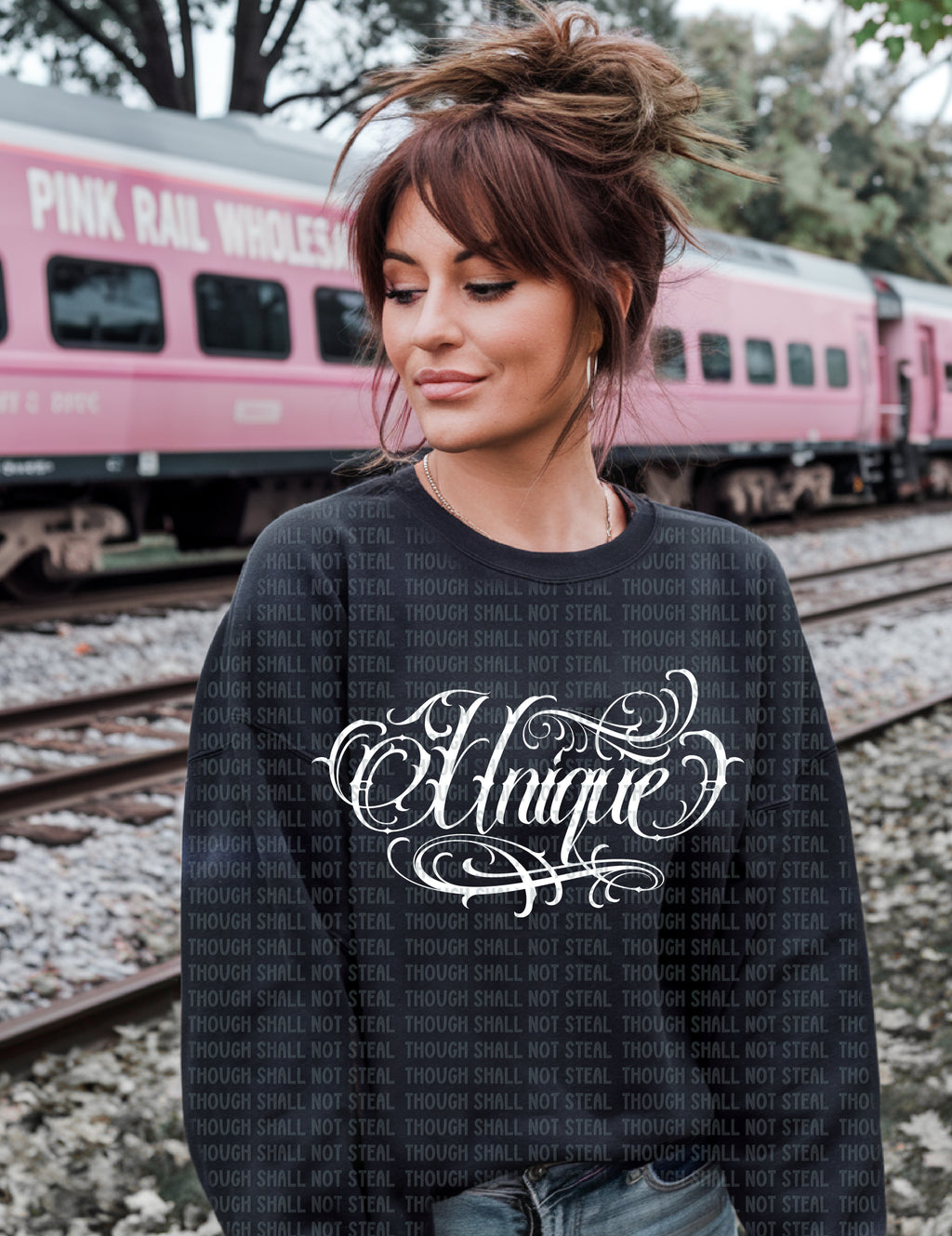 D-158 Unique Swirly Script Completed Tee