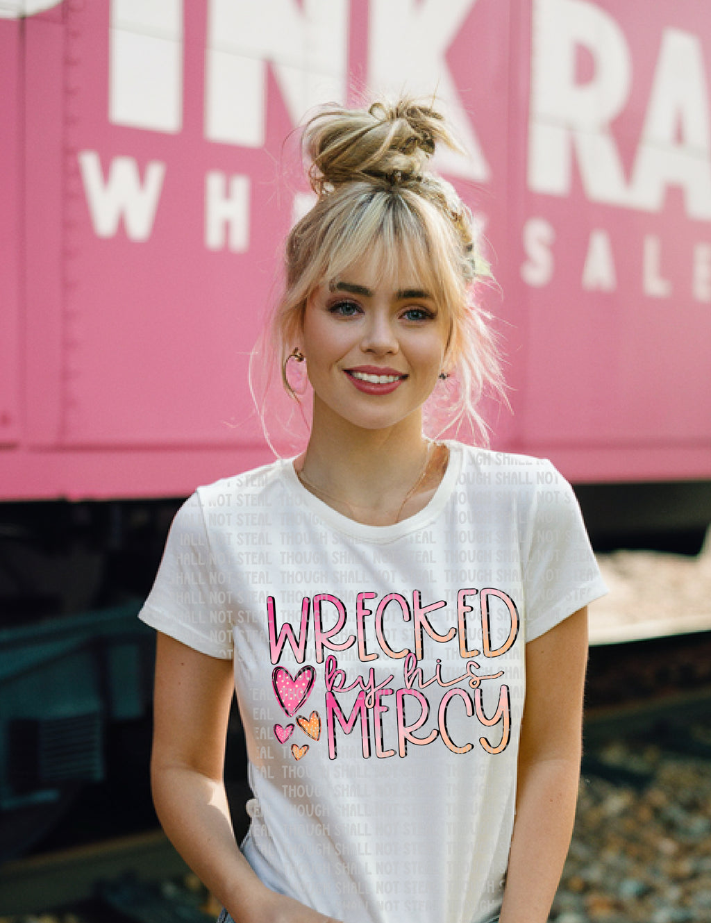 D-165 Wrecked by His Mercy Completed Tee