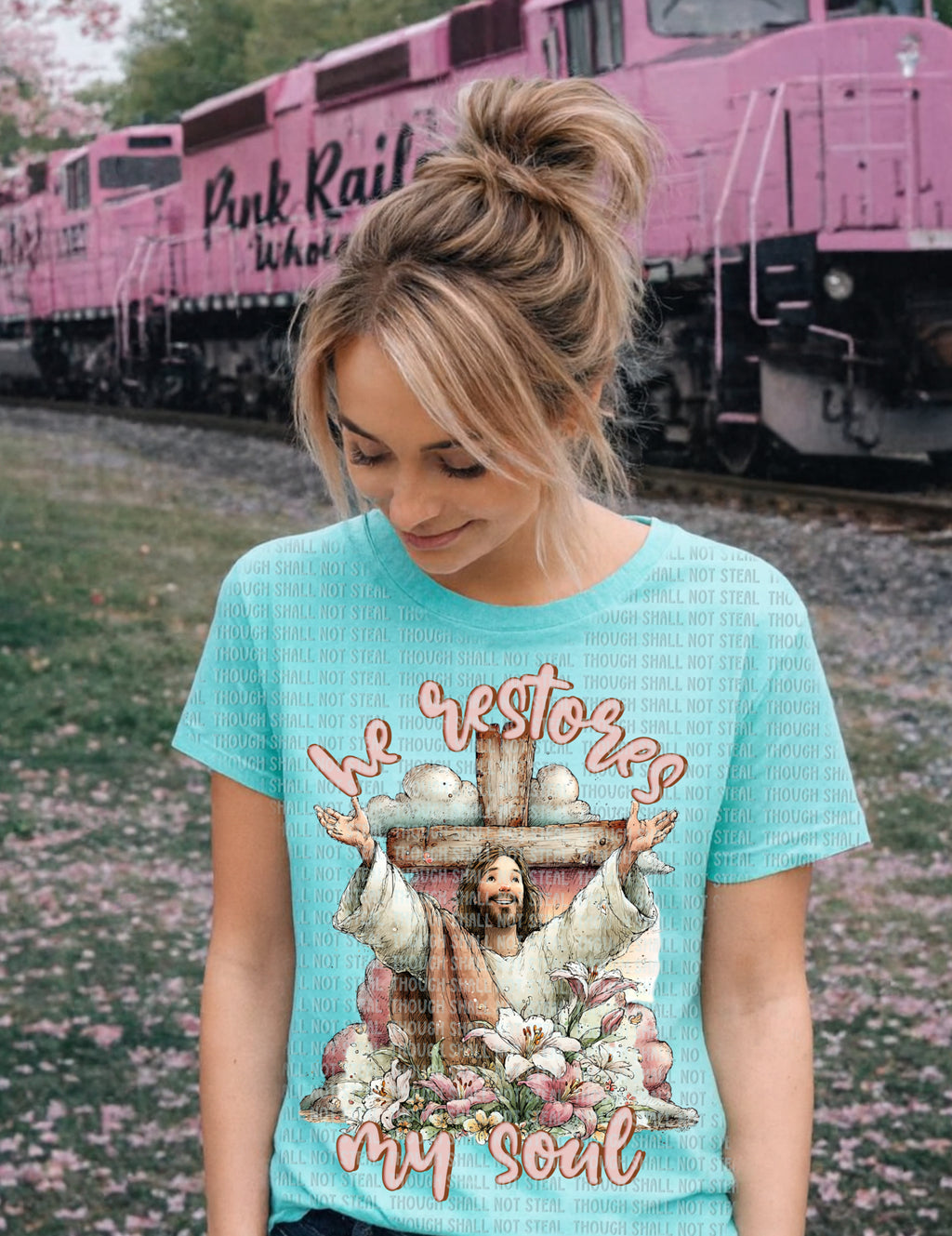 D-175 He restores my soul Completed Tee