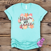 Load image into Gallery viewer, D-17 Bloom With Grace Floral Completed Tee
