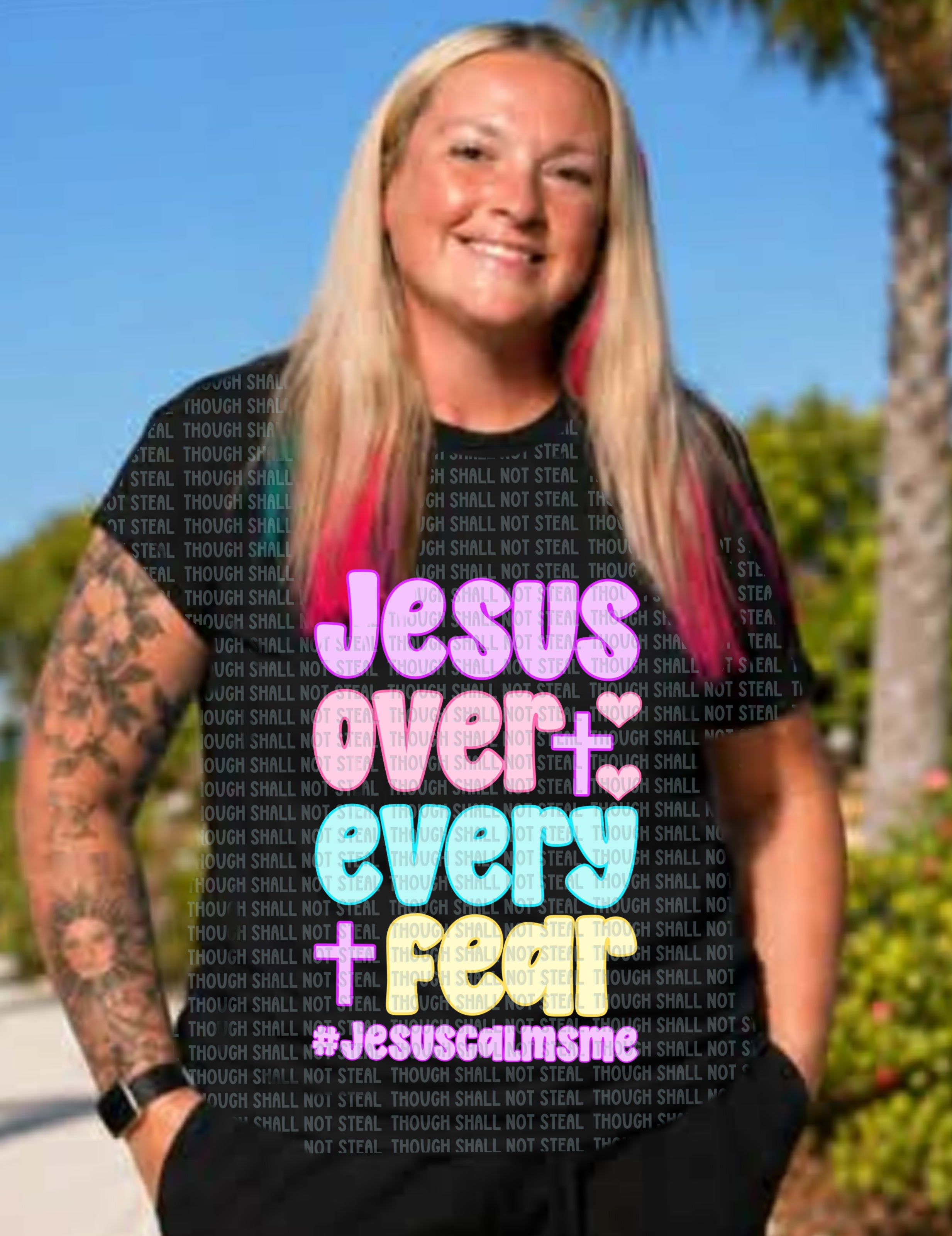 D-198 Jesus Over Every Fear DTF Transfer Only