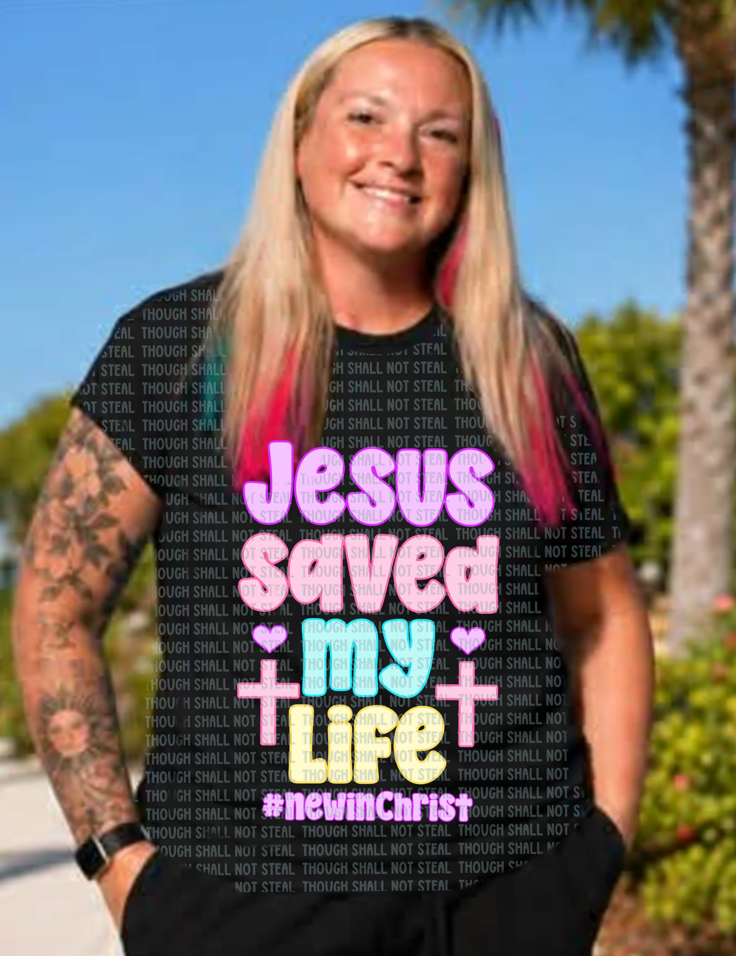 D-199 Jesus Saved My Life DTF Transfer Only