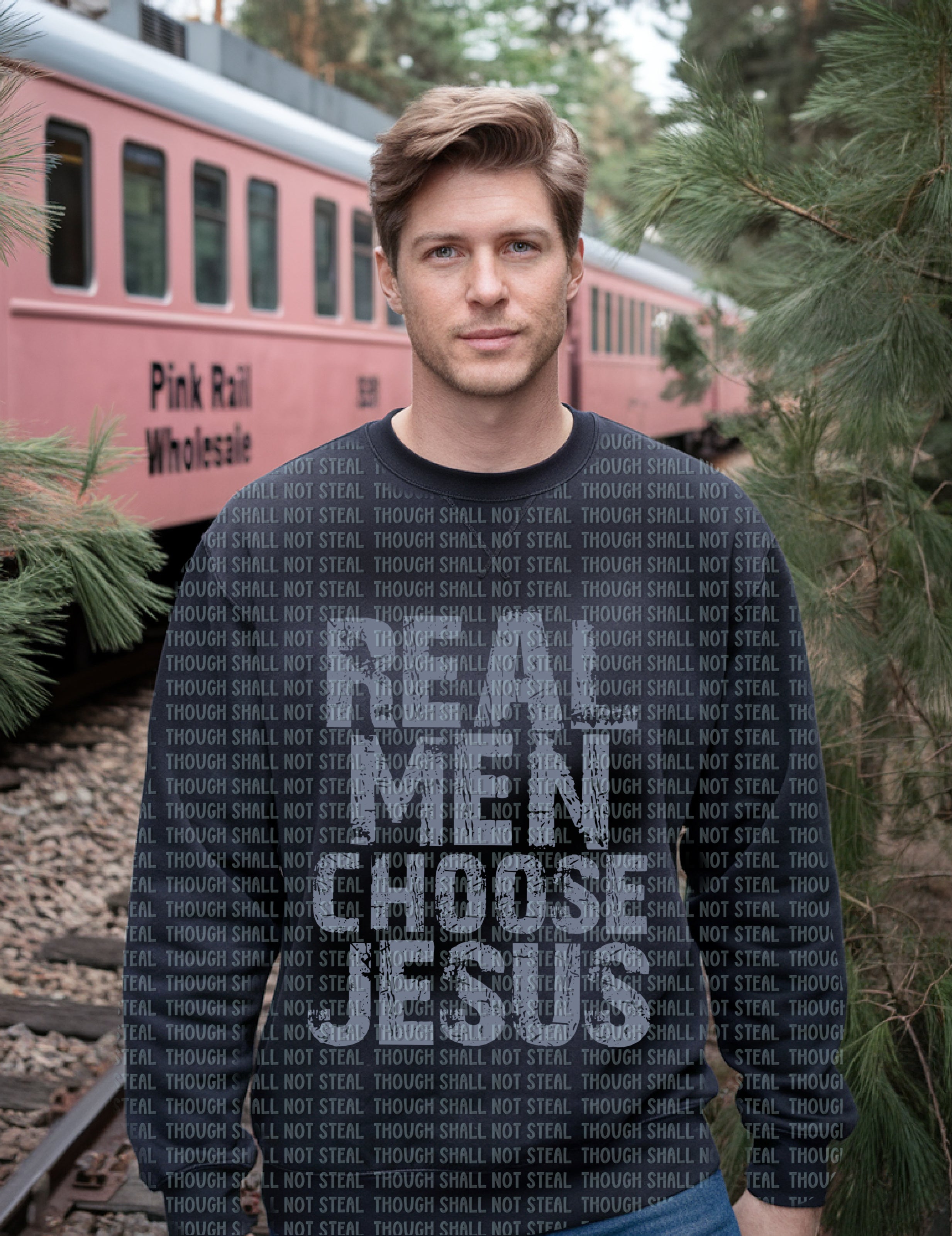 D-202 Real Men (Christian - Choose One) DTF Transfer Only