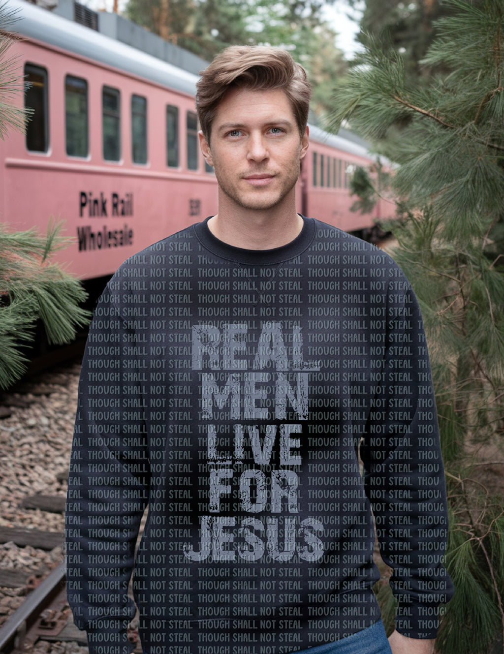D-202 Real Men (Christian - Choose One) DTF Transfer Only