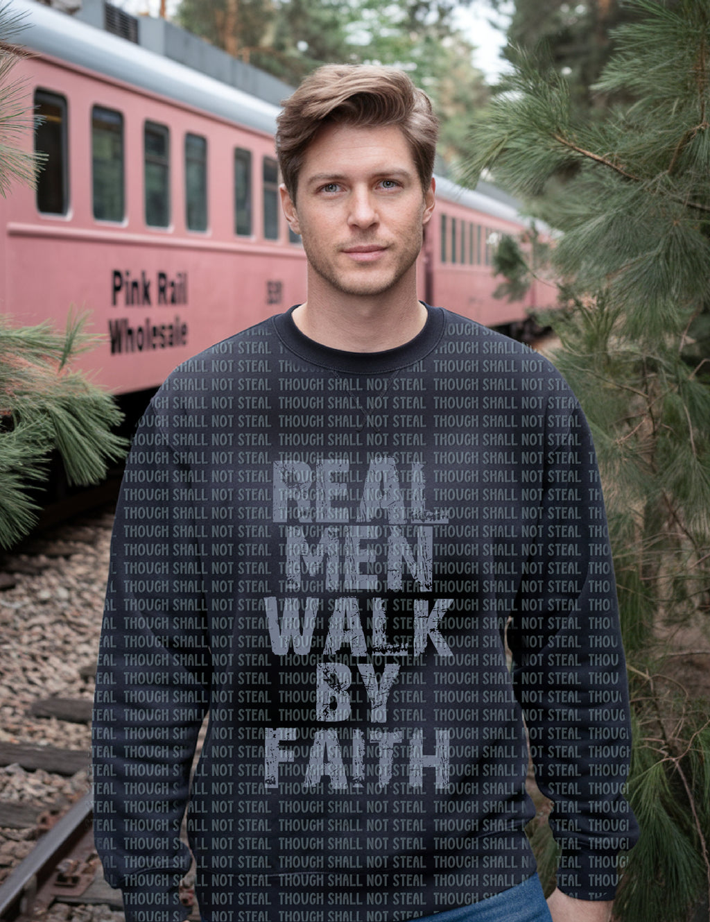 D-202 Real Men (Christian - Choose One) DTF Transfer Only