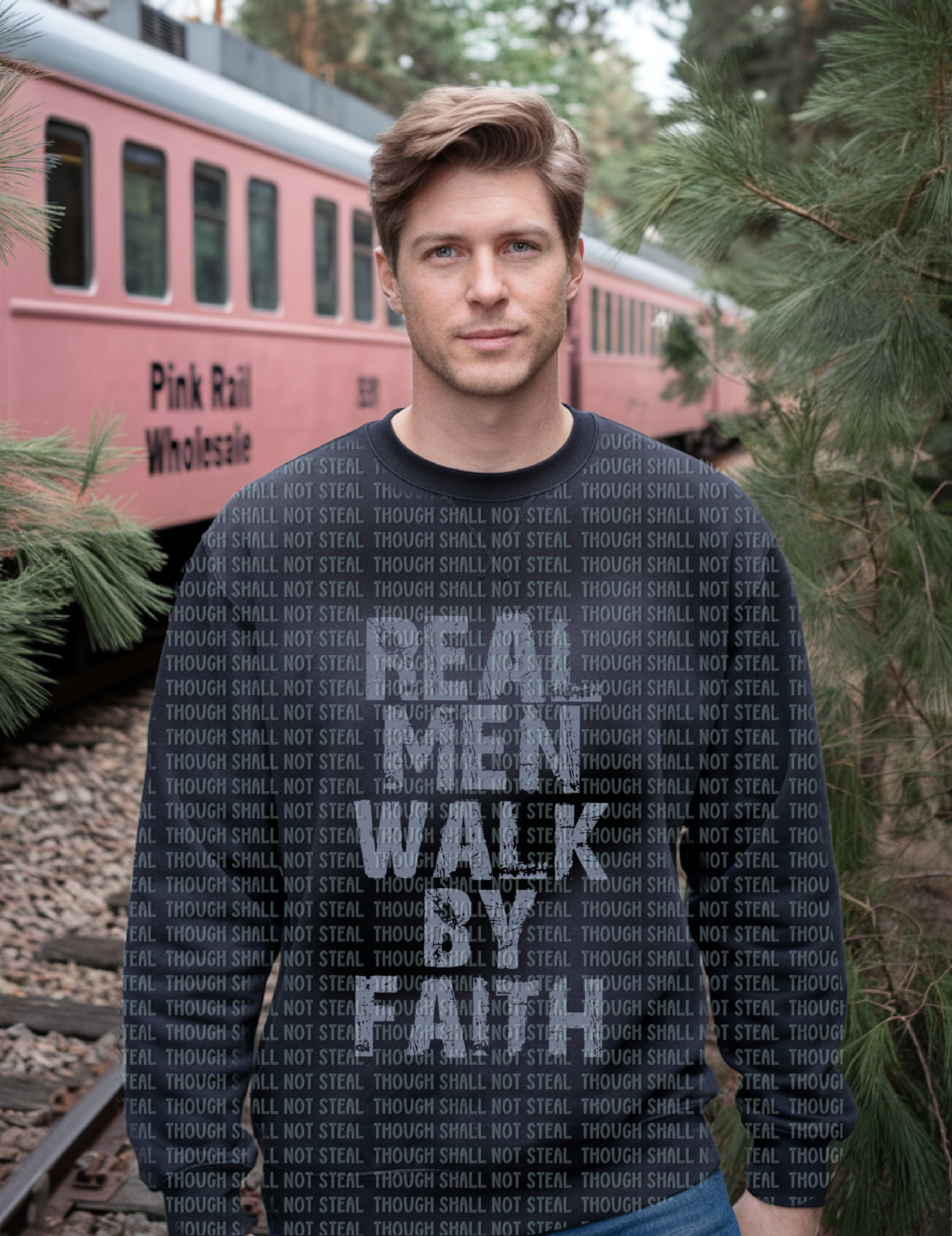 D-202 Real Men (Christian - Choose One) DTF Transfer Only