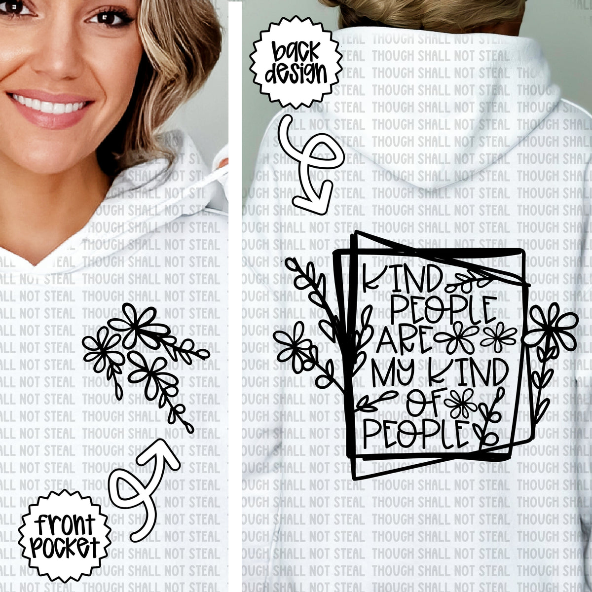 D-204 C Kind People pocket design (Choose Color) DTF Transfer Only