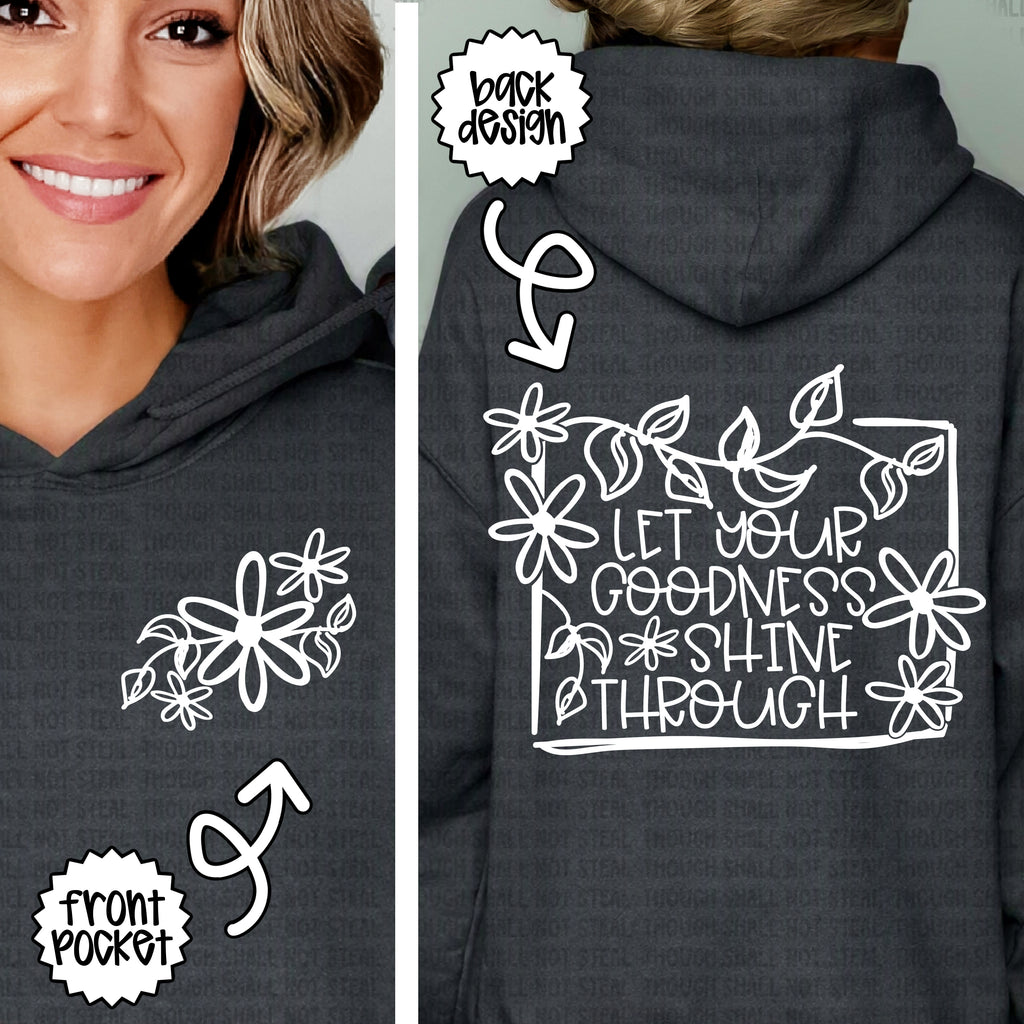 D-208 C Let your goodness pocket design (choose color) DTF Transfer Only