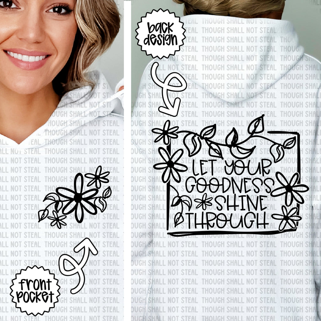 D-208 C Let your goodness pocket design (choose color) DTF Transfer Only