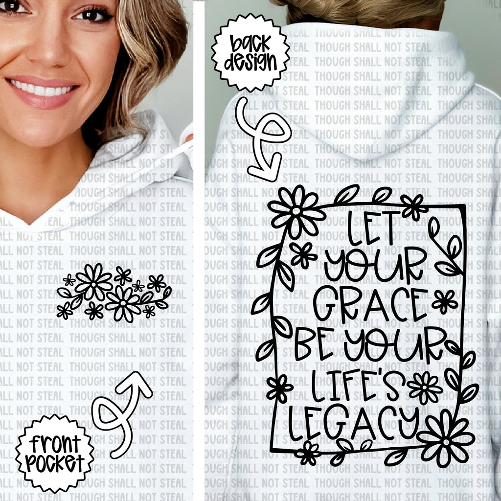 D-209 C Let your grace pocket design (Choose Color) DTF Transfer Only