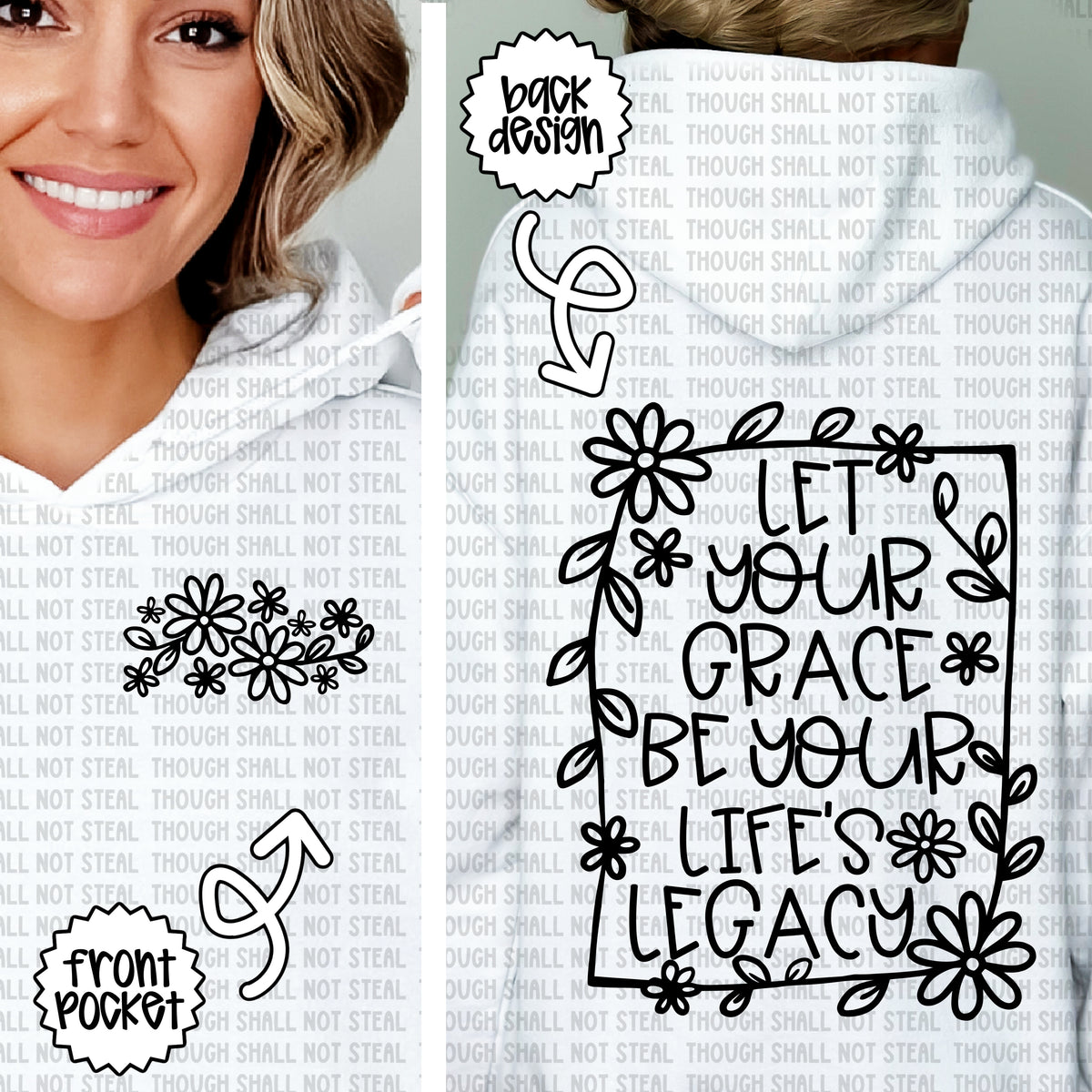 D-209 C Let your grace pocket design (Choose Color) DTF Transfer Only