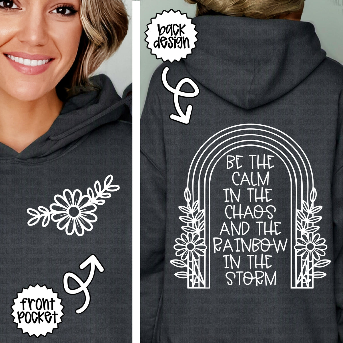 D-211 A Be the calm in the chaos back design (Choose Color) DTF Transfer Only