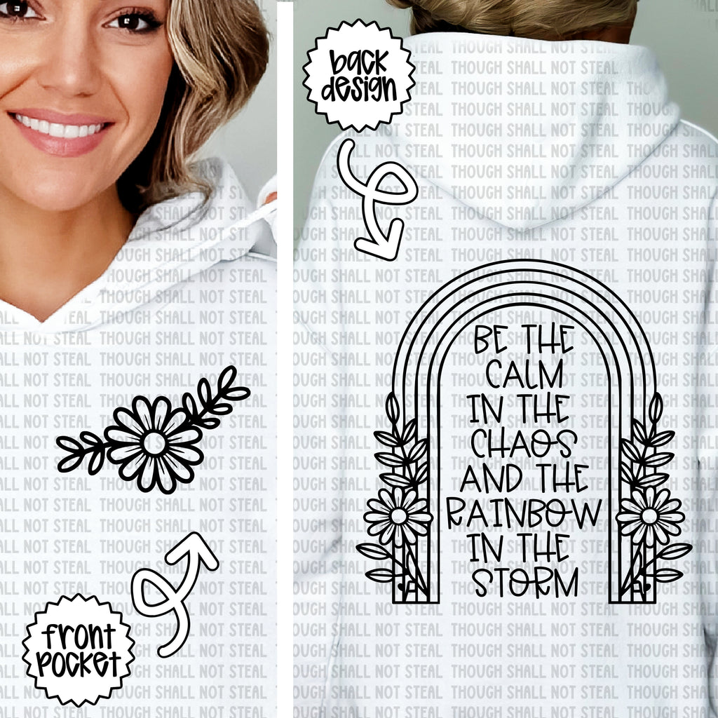 D-211 A Be the calm in the chaos back design (Choose Color) DTF Transfer Only
