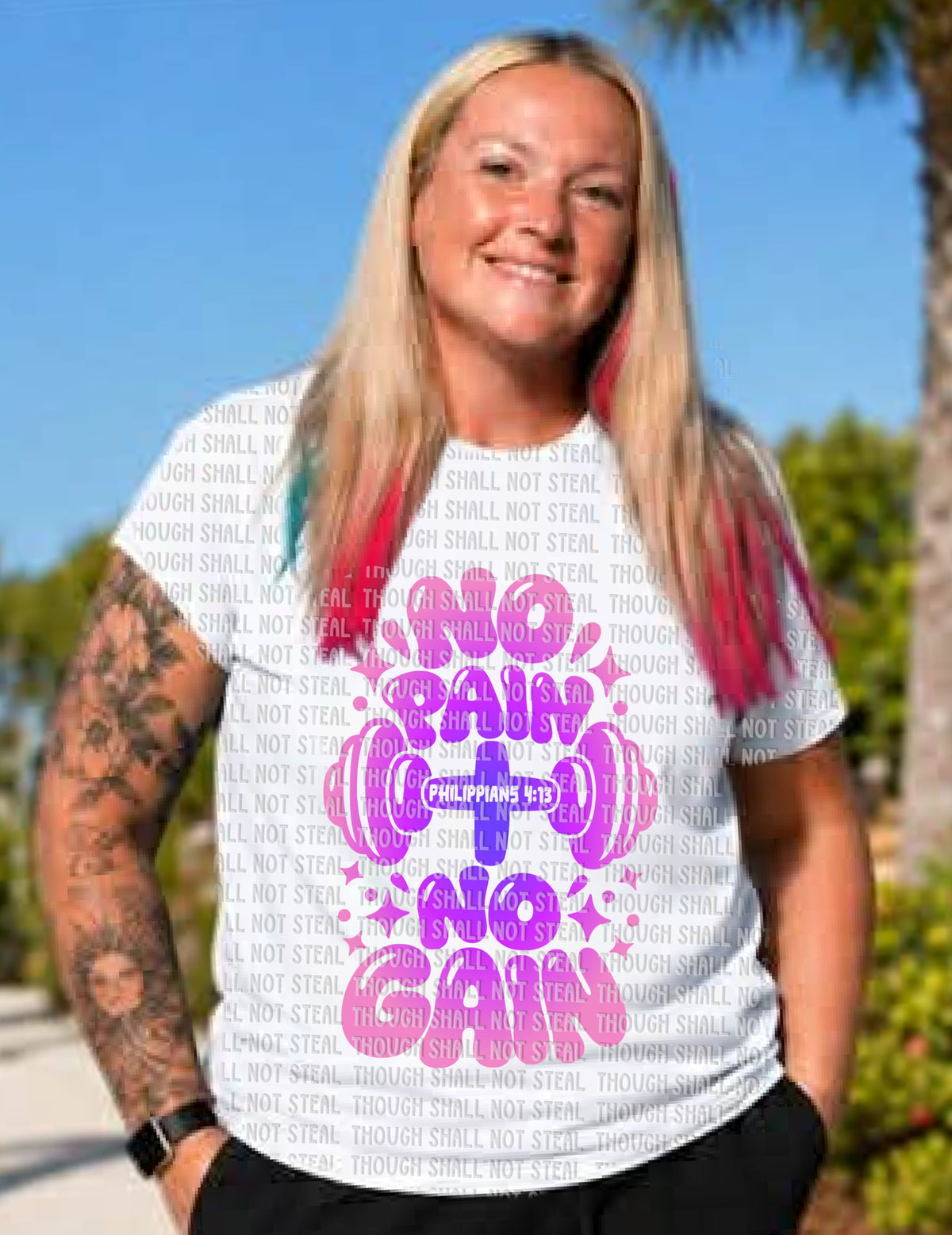 D-221 No Pain No Gain Completed Tee